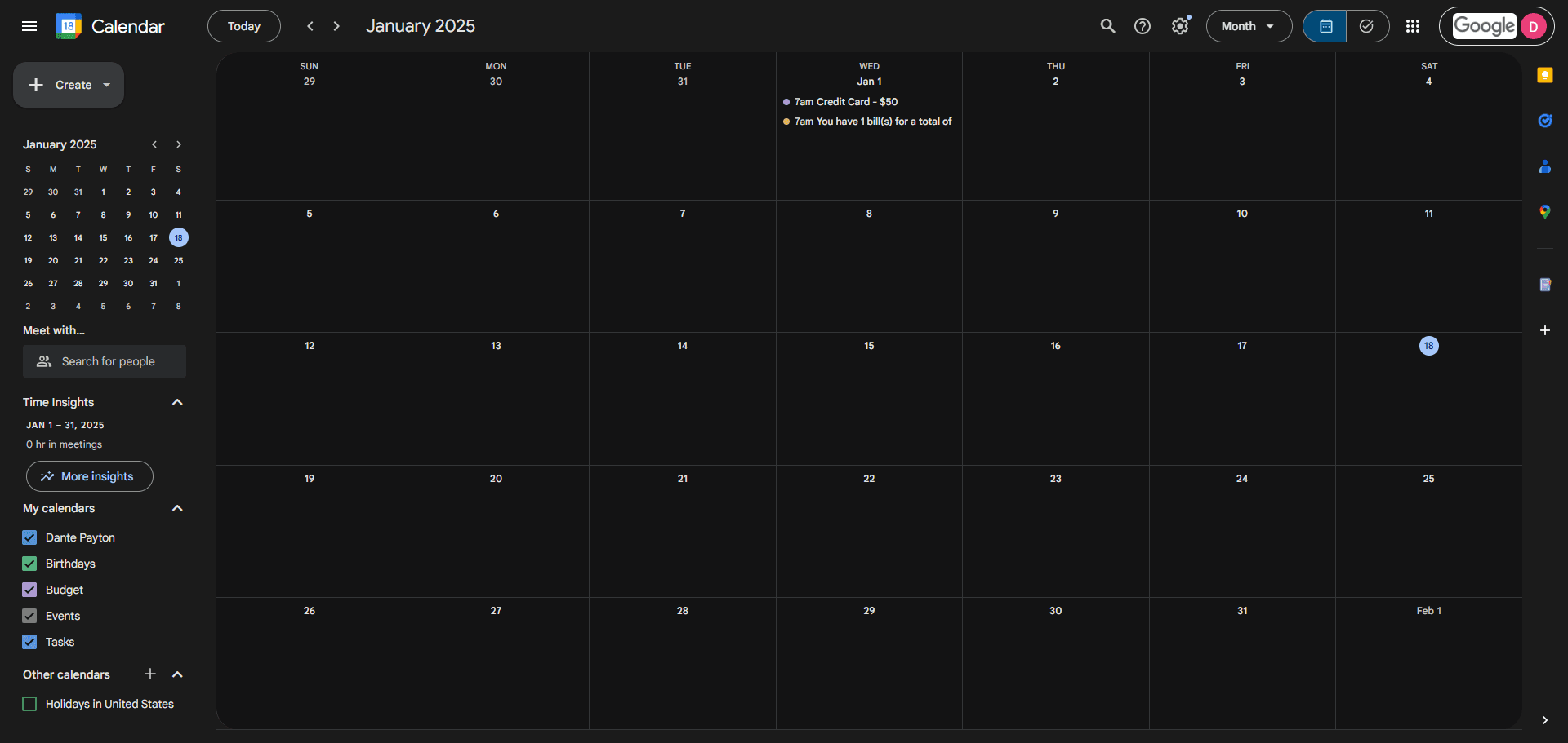 Step #19: Your calendar will now be updated when you click ' Add Debts to Calendar'