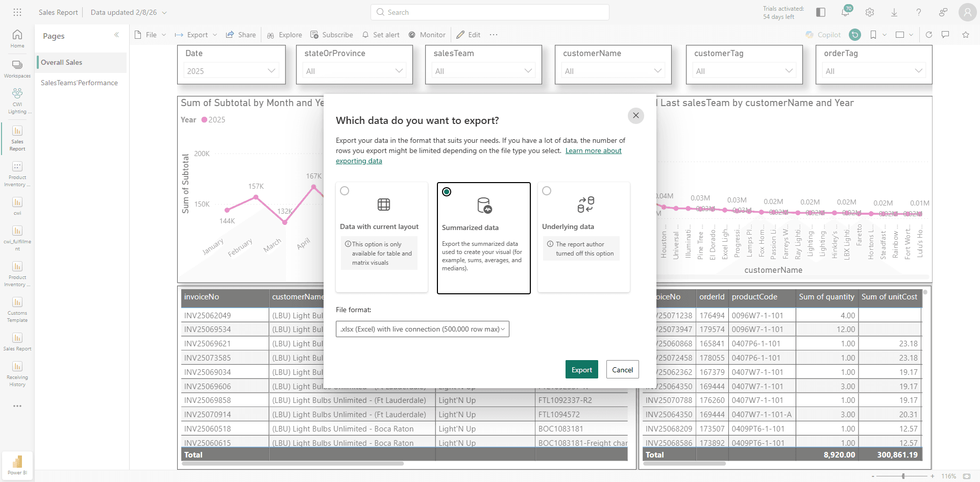 Step #7: Choose "Summarized data"