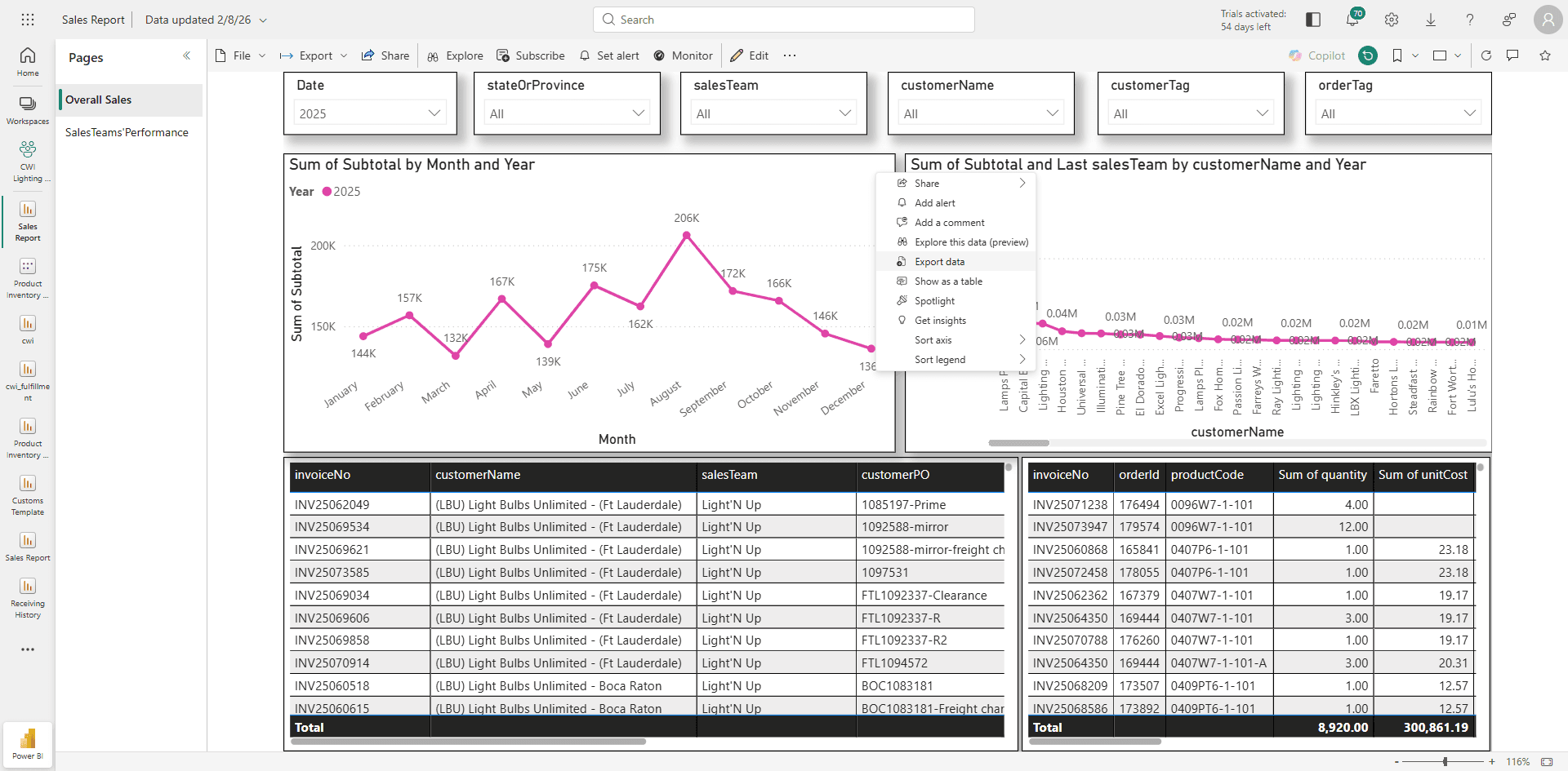 Step #6: Click on "Export data"
