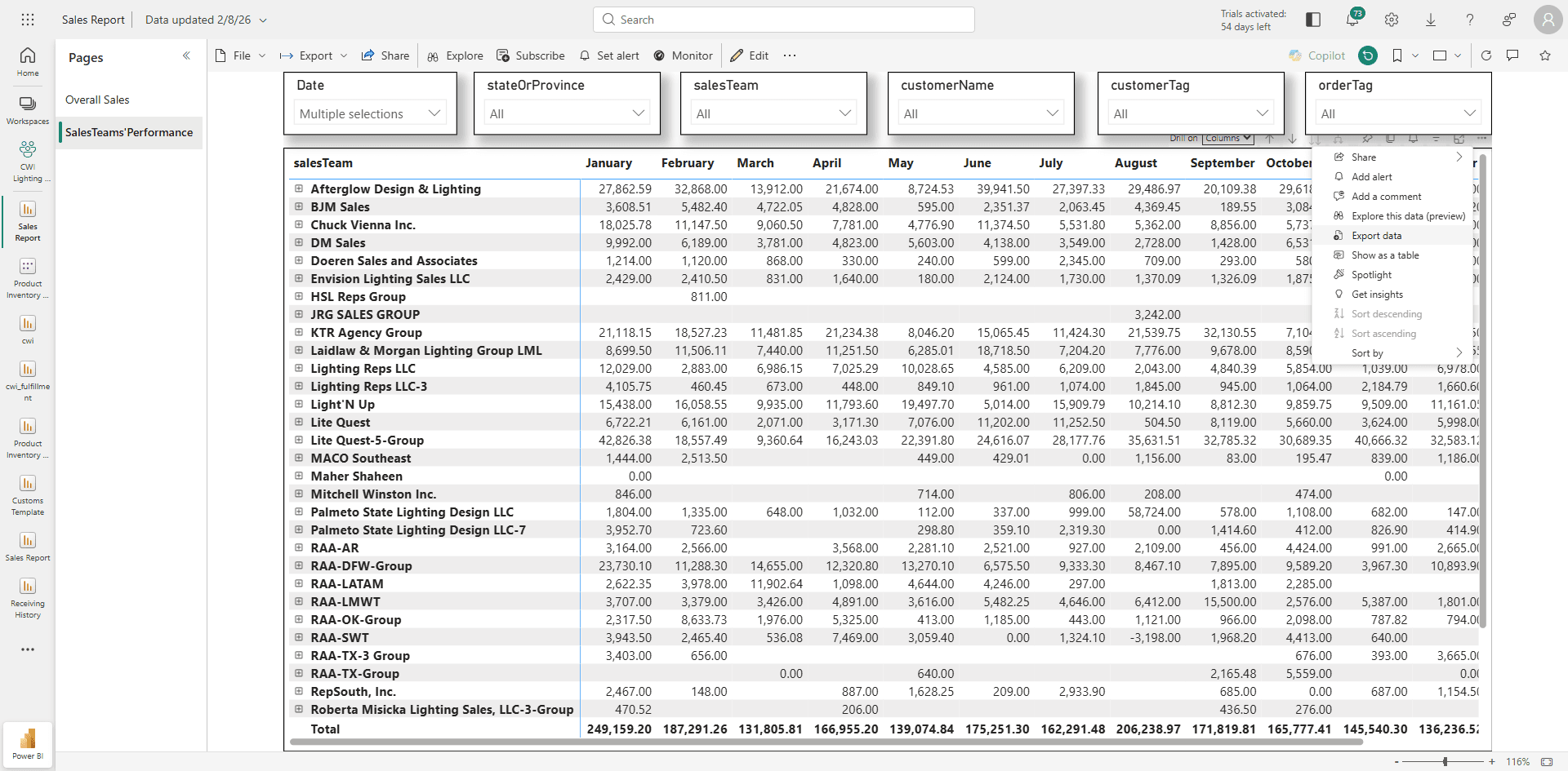 Step #40: Select "Export Data",