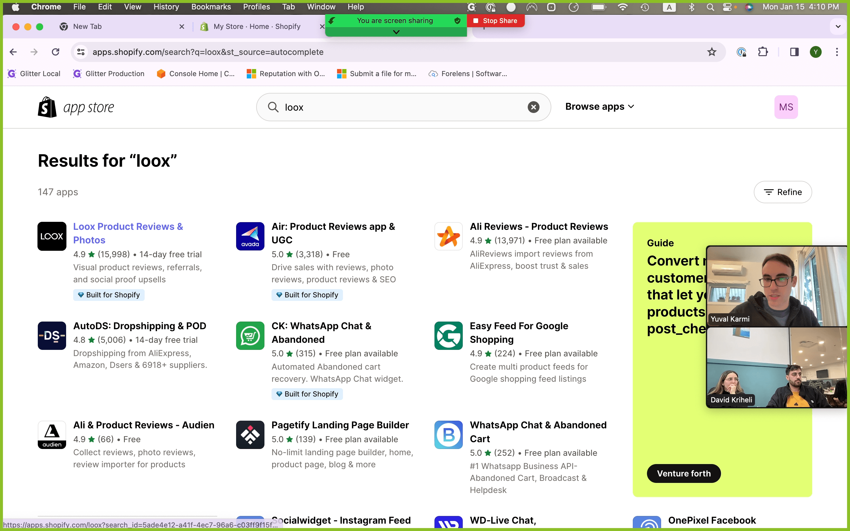 Step #19: Click "Loox Product Reviews"