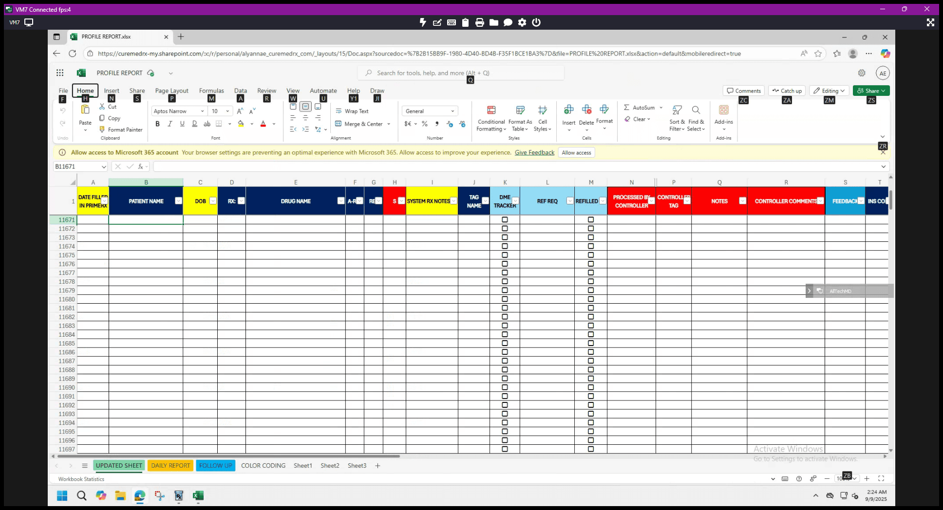 Step #13: Click on "https://curemedrx-my.sharepoint.com/x/r/personal/alyannae_curemedrx_com/_layouts/15/Doc.aspx?source"