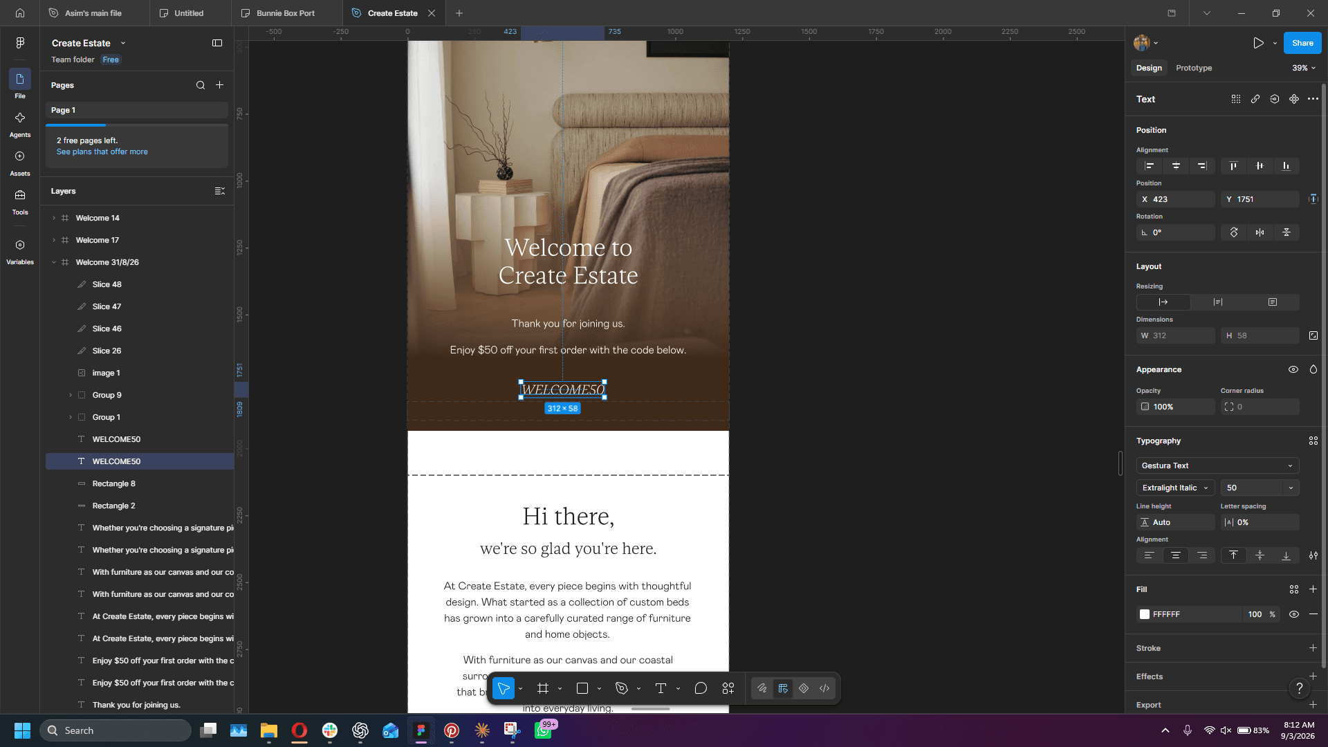 Step #4: Click the font size input field in the Typography section.