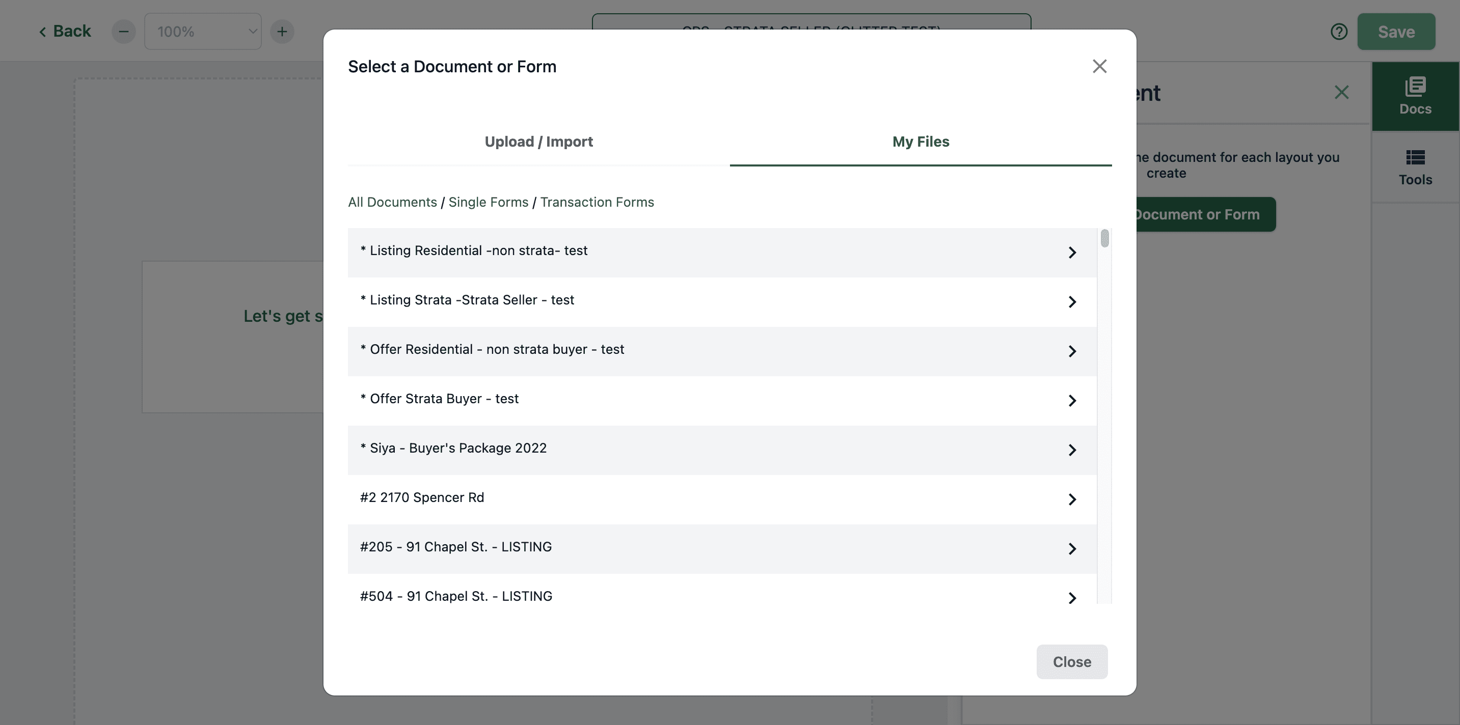 Step #12: Click on "Offer Residential - non strata buyer - test"