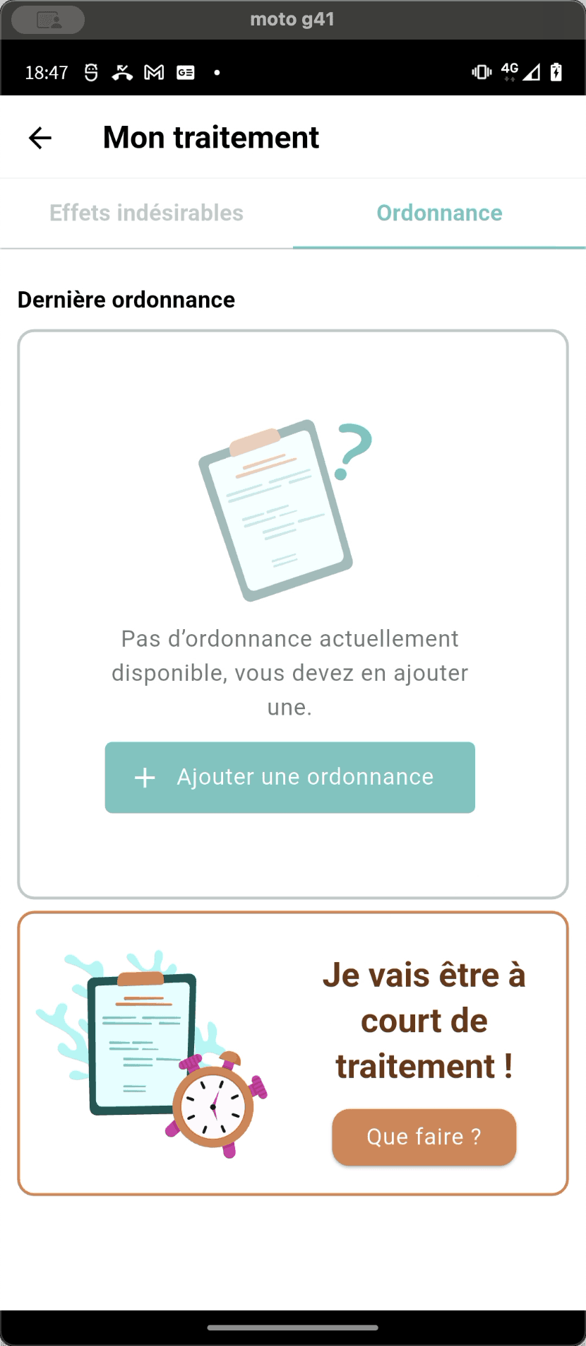Step #27: La page sans ordonnance s'affiche.