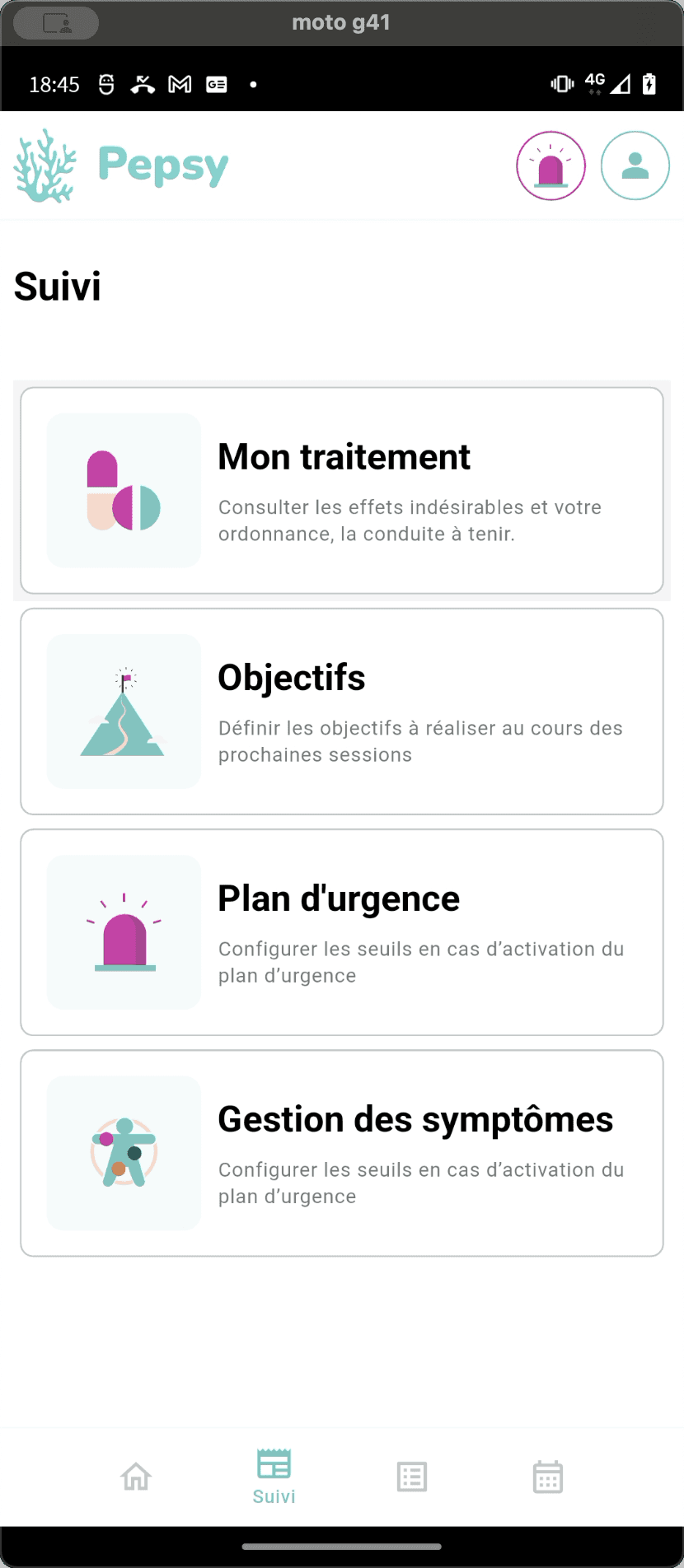 Step #2: Cliquez sur "Mon traitement".