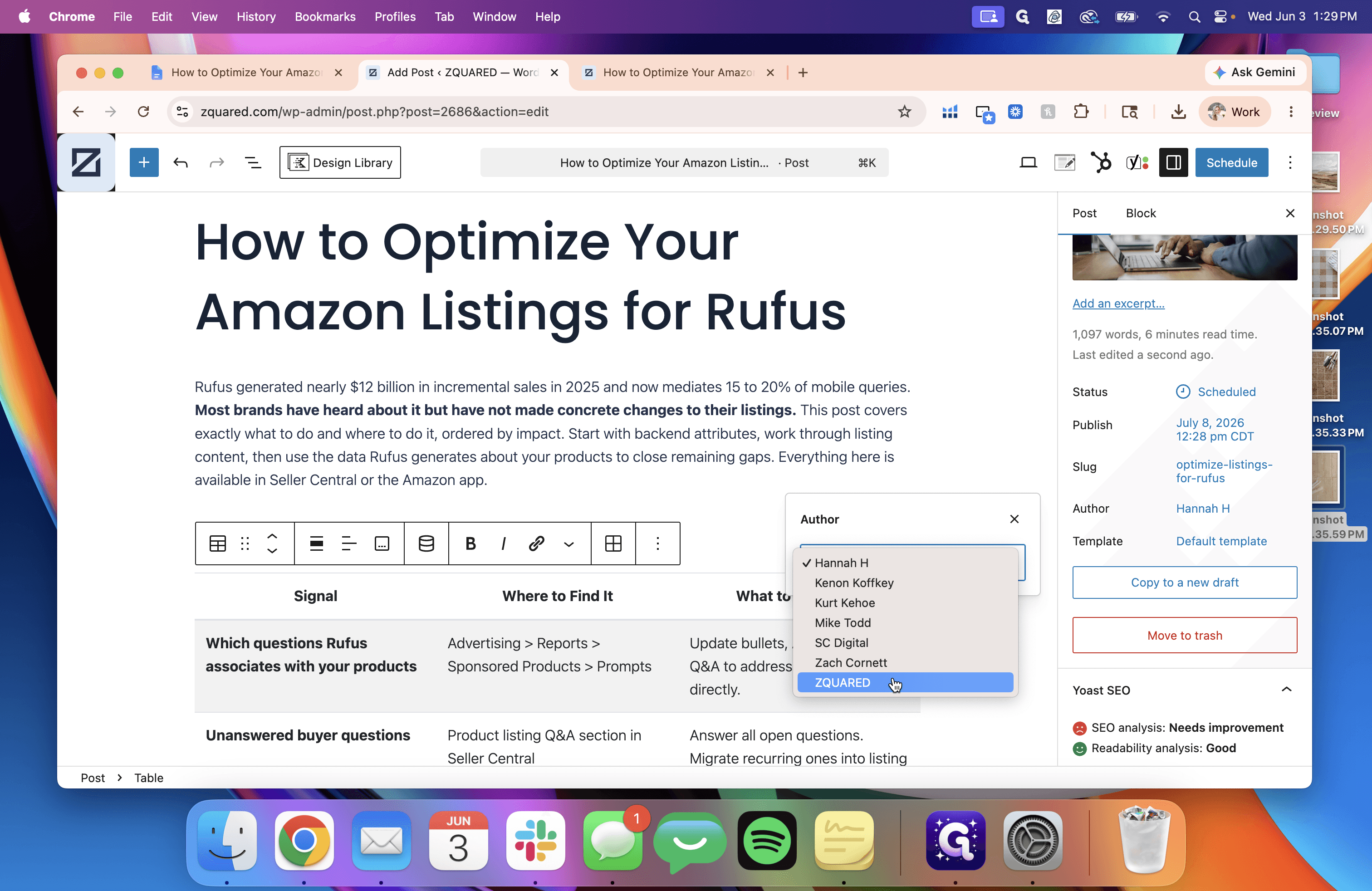Step #12: Select the correct publishing entity from the Author dropdown menu.