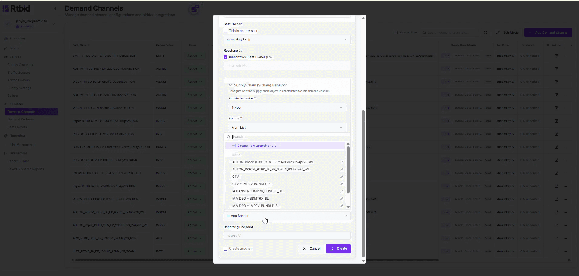 Step #14: Select Create new targeting rule.