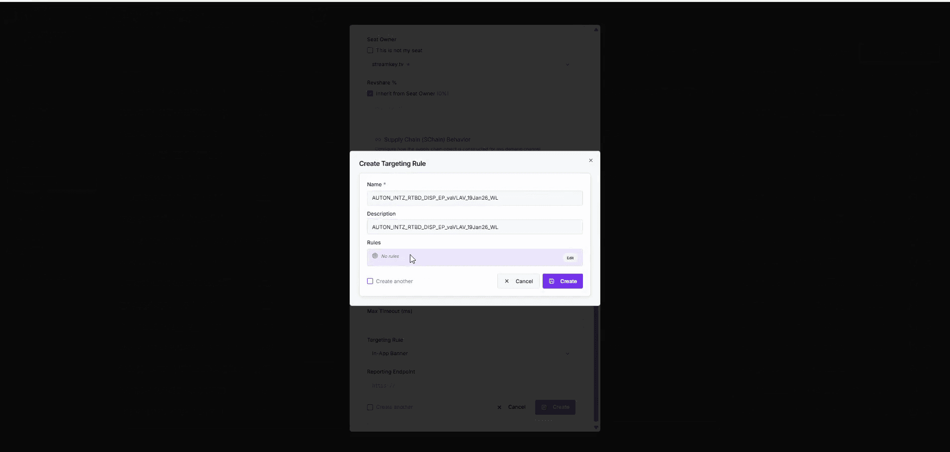 Step #17: Click Edit under the Rules section to define the condition.