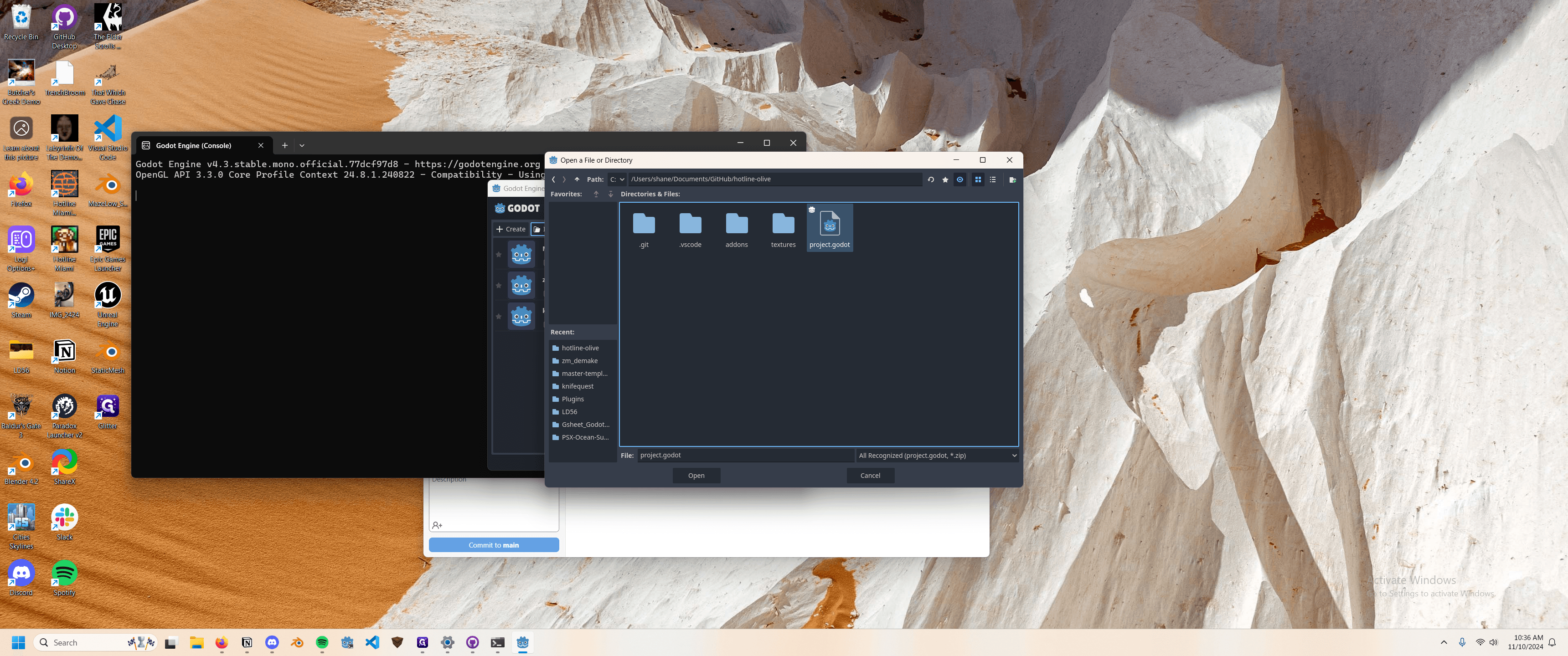 Step #11: Double-click on "project.godot"