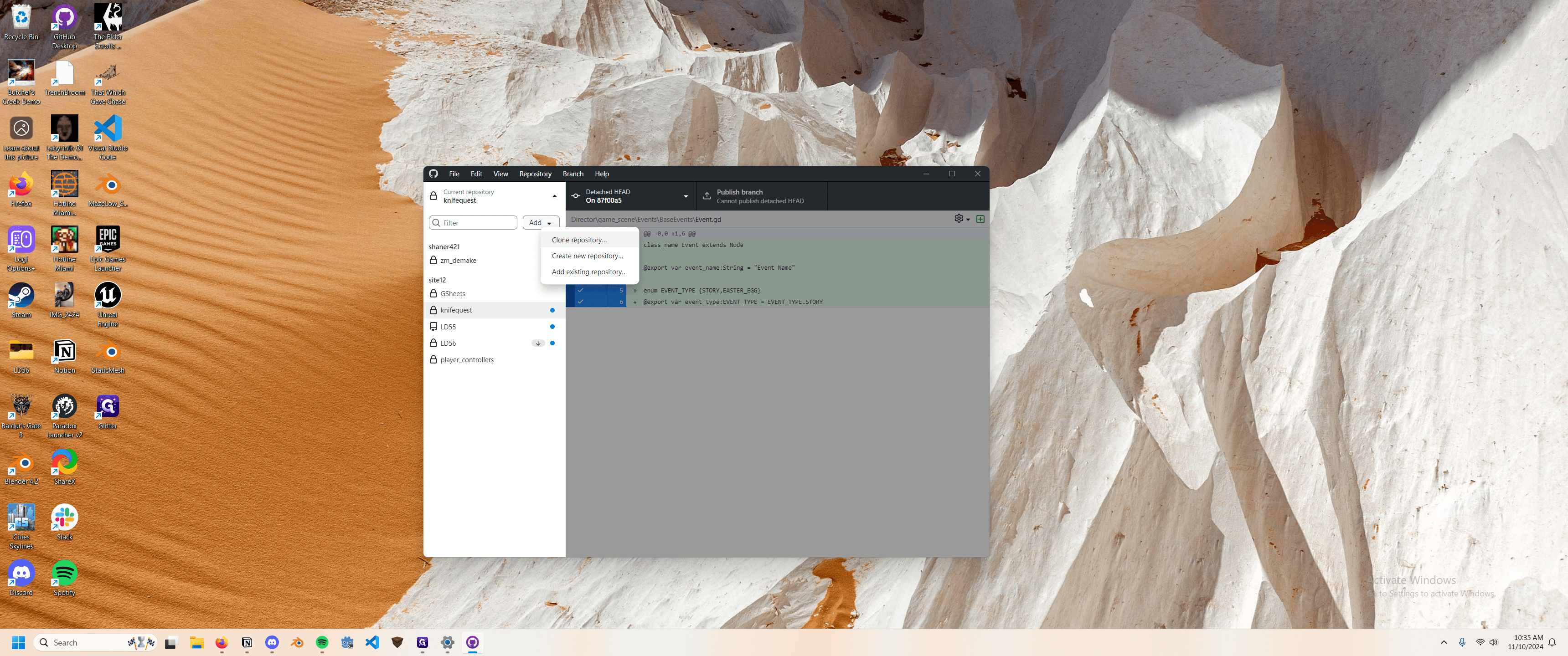 Step #5: Click on "Clone repository"