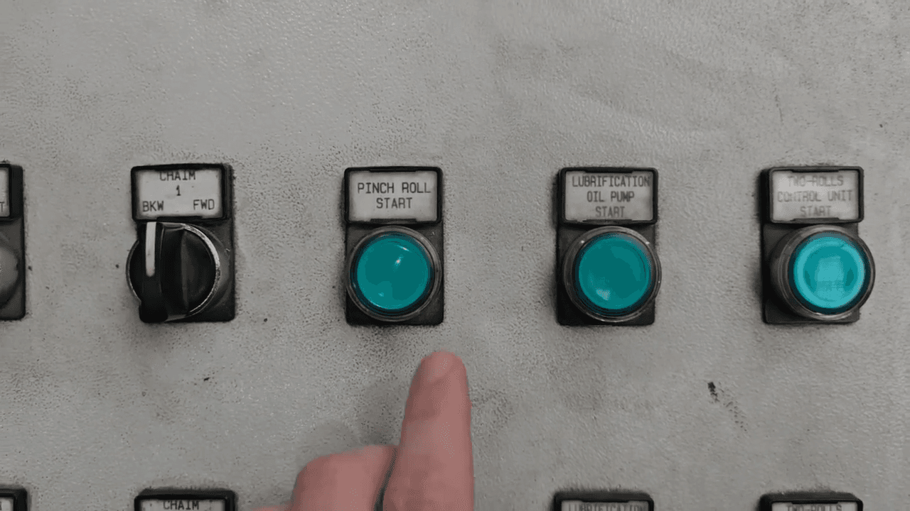 Step #4: לחץ על כפתור 'PINCH ROLL START'.