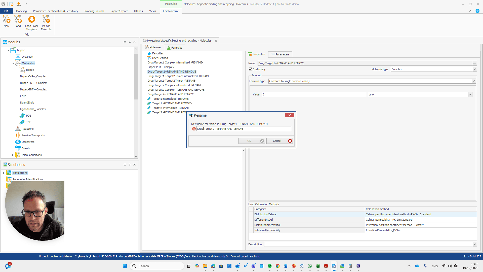 Step #17: Drag "Drug Target1 -- RENAME AND REMOVE"
