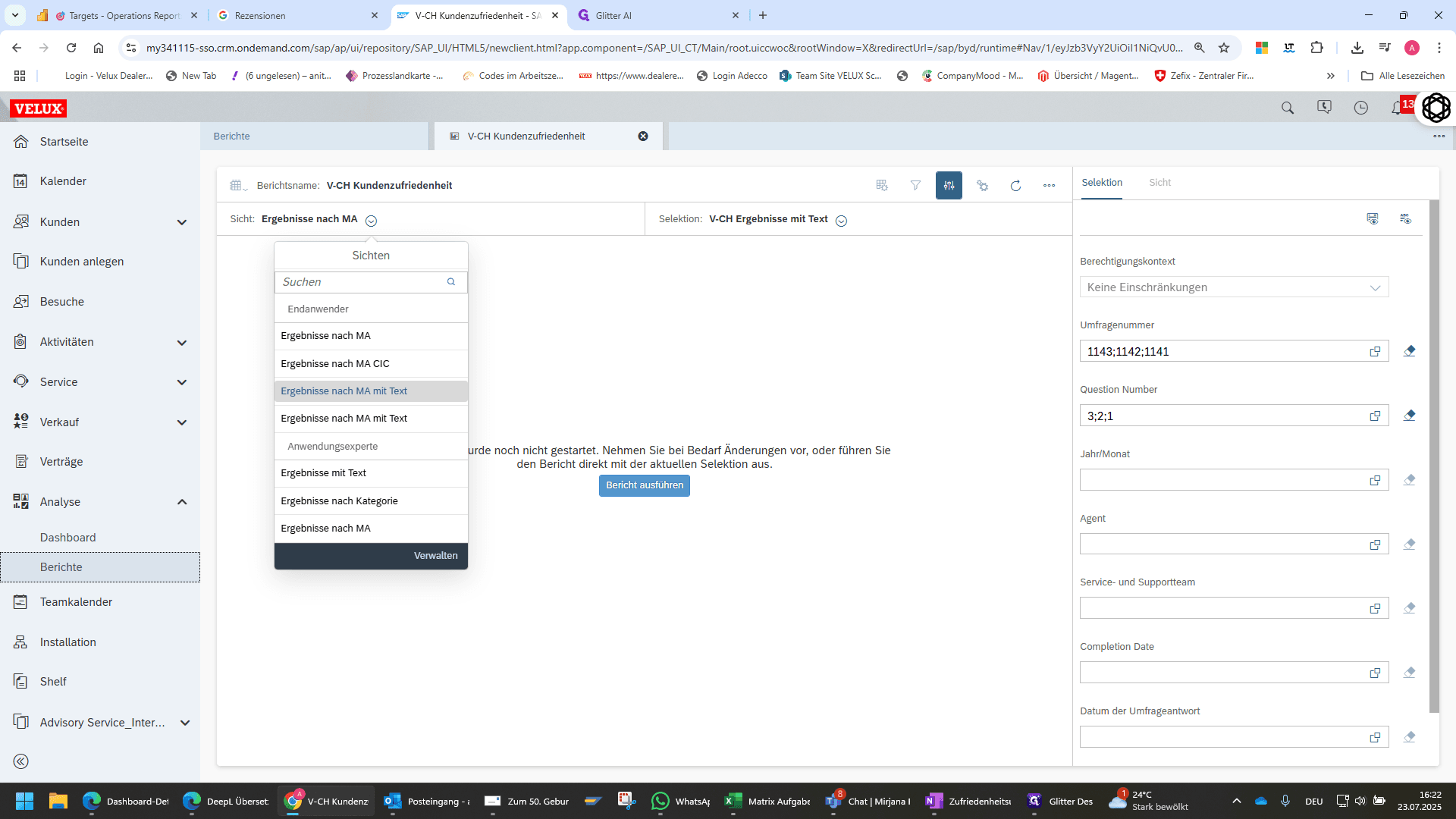Step #3: Klicken Sie auf "Ergebnisse nach MA mit Text"