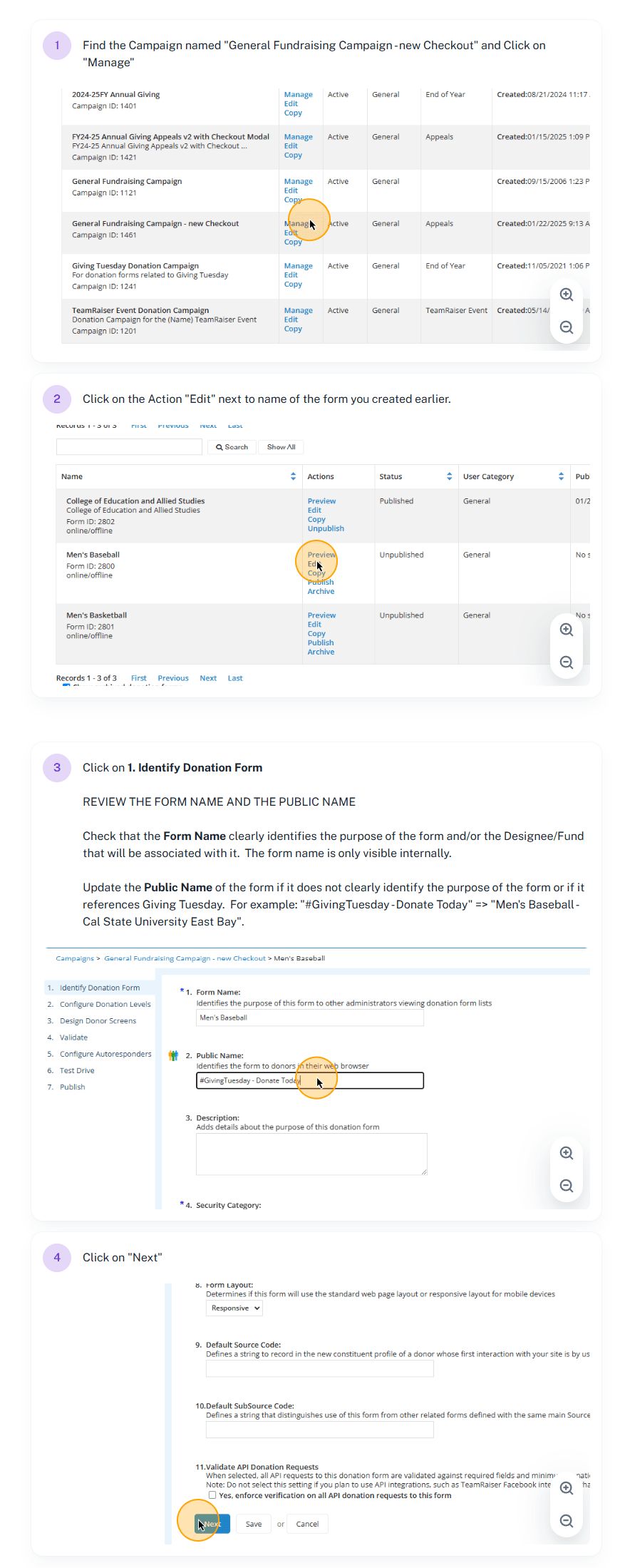 Step #2: Locate the New Form and Modify the Name and Description