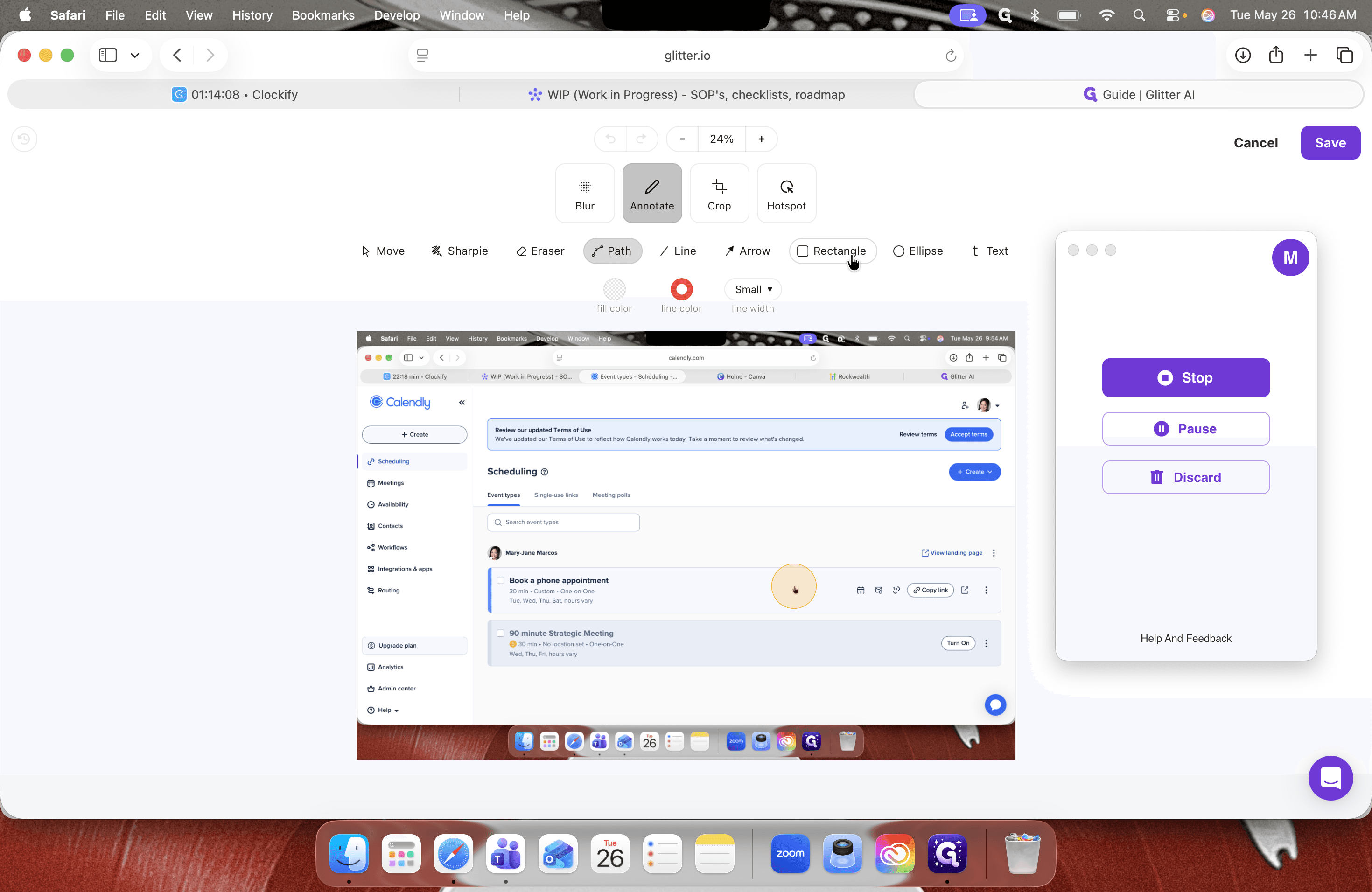 Step #4: Select the Rectangle tool to draw boxes around key UI elements.