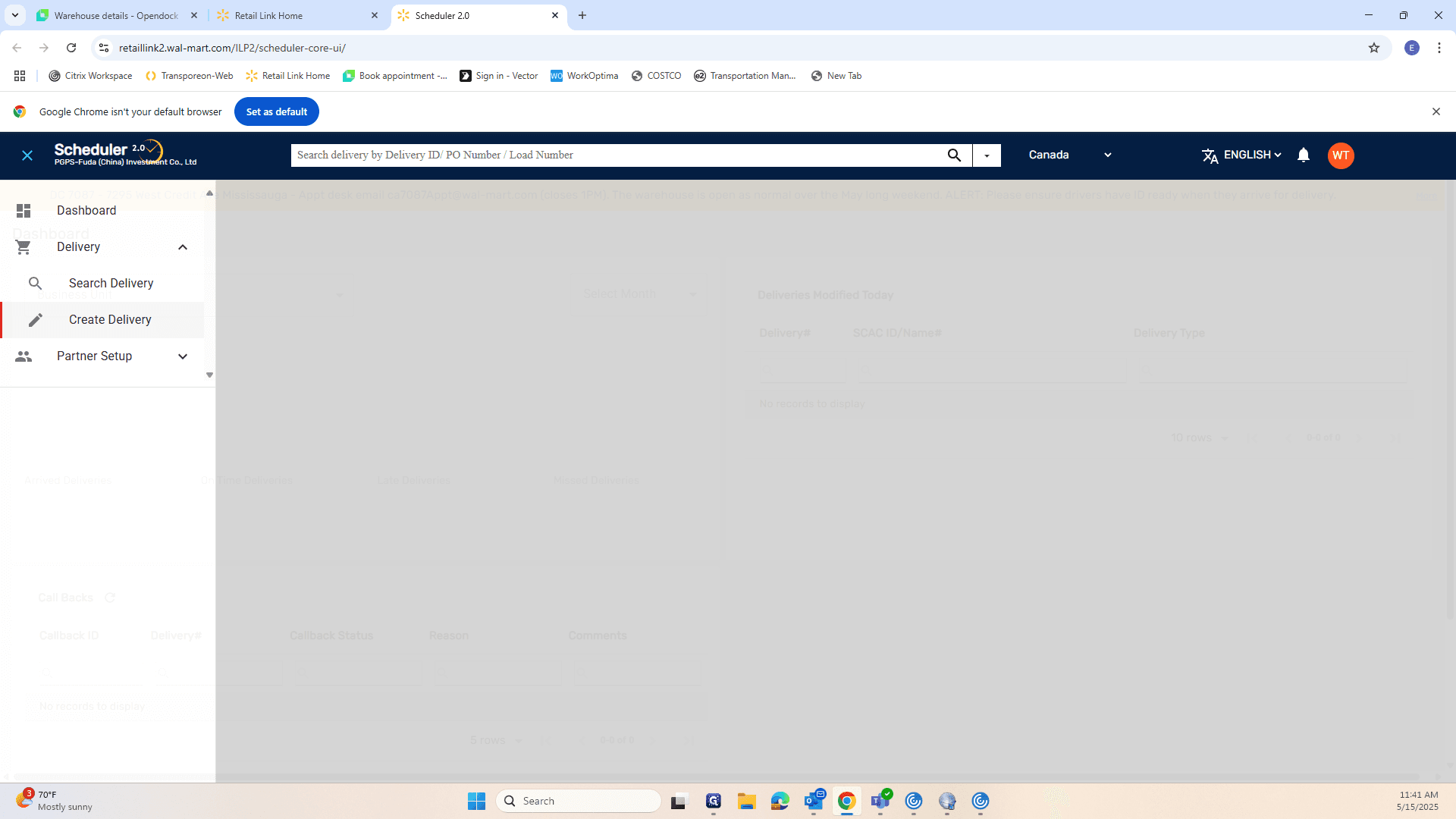 Step #3: Click on "Create Delivery"