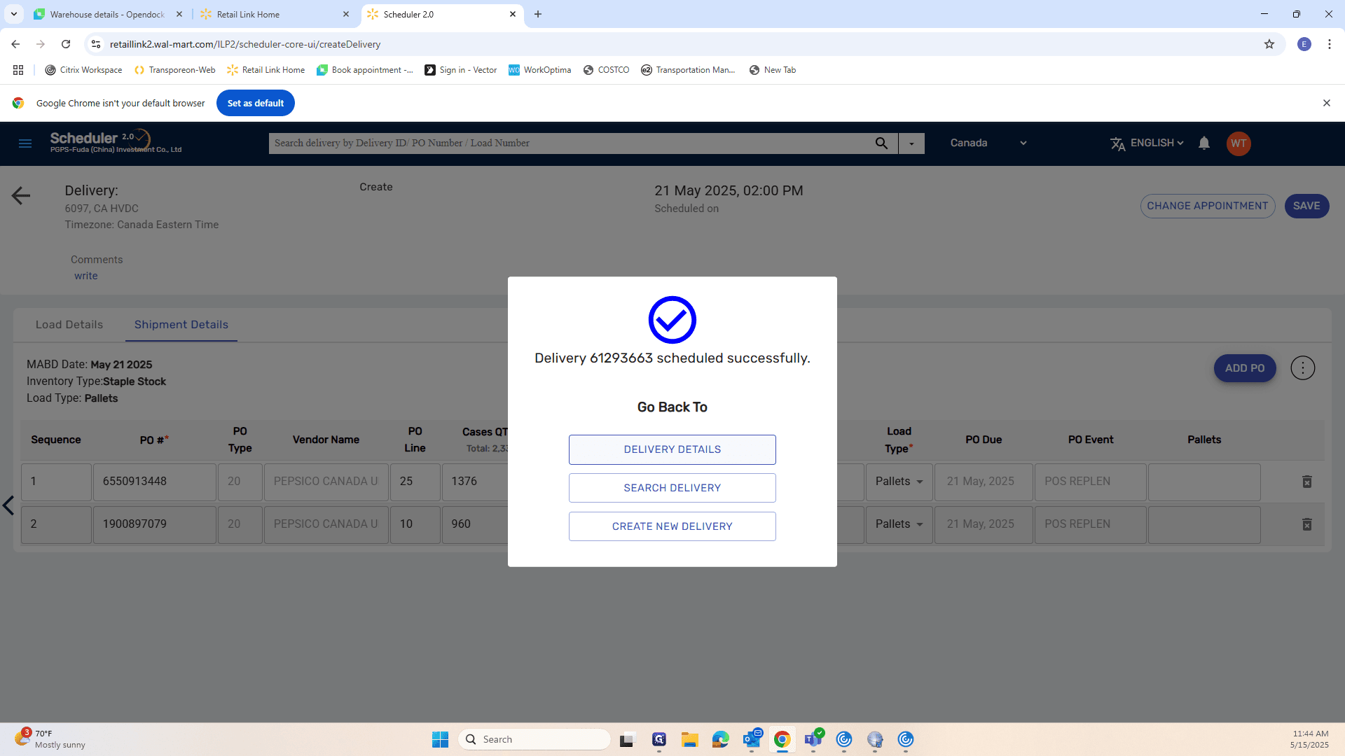 Step #28: Click on "DELIVERY DETAILS"