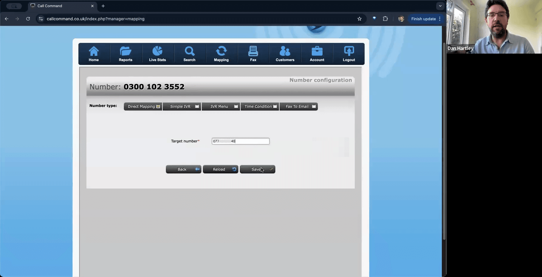 Step #9: Click the Save button to apply the routing change.