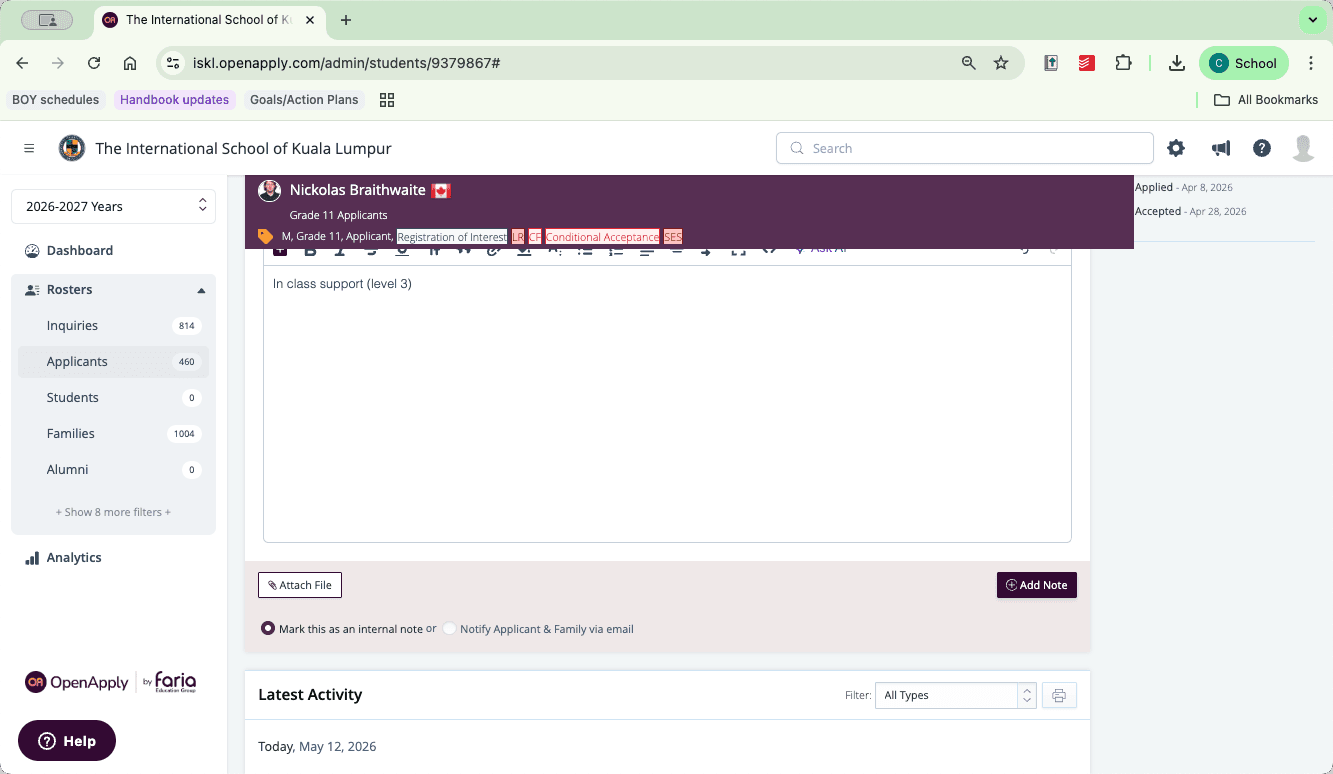 Step #3: Scroll down slightly below the text box and click Attach File.