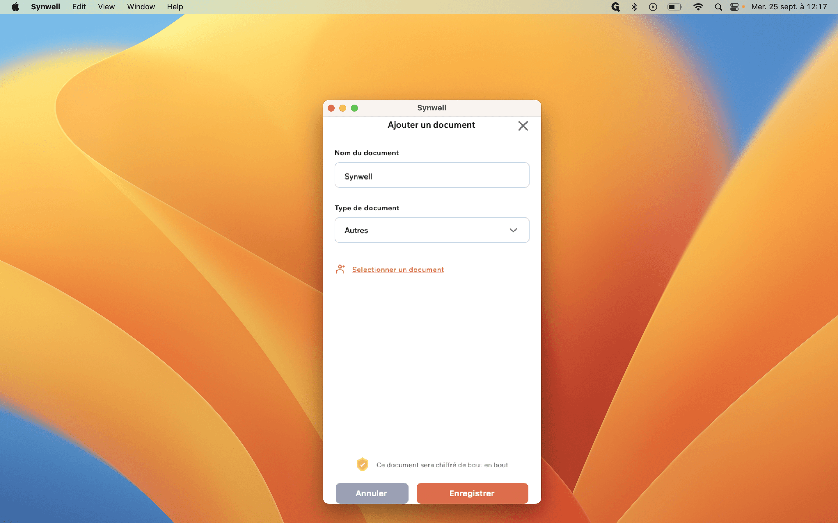 Step #10: Cliquez sur "Sélectionner un document"