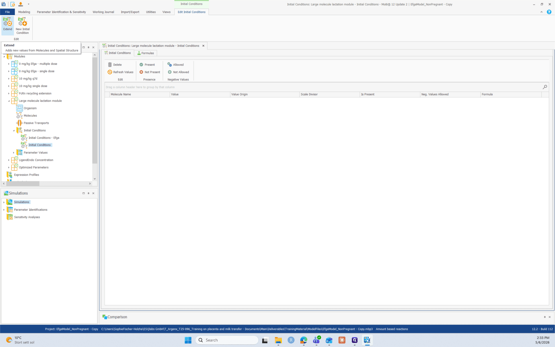 Step #3: Click the Extend button in the top ribbon menu.