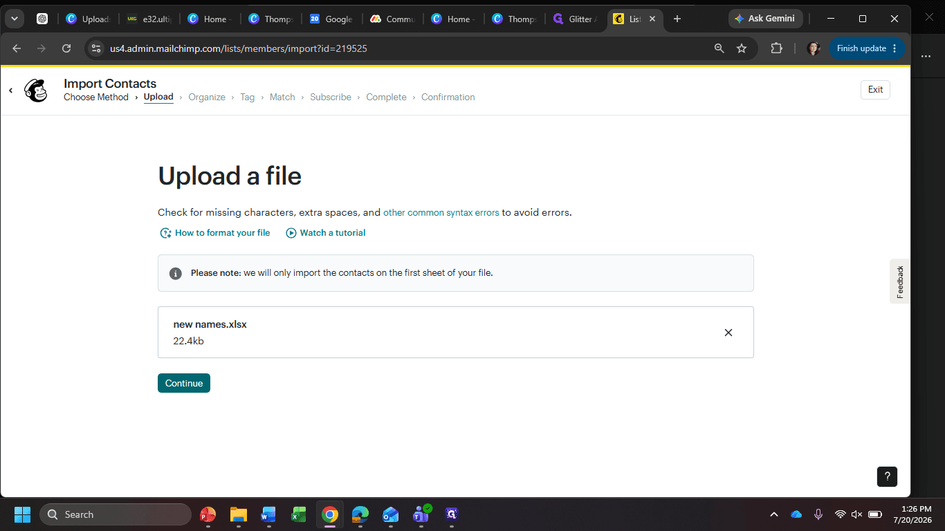 Step #8: Click Continue.