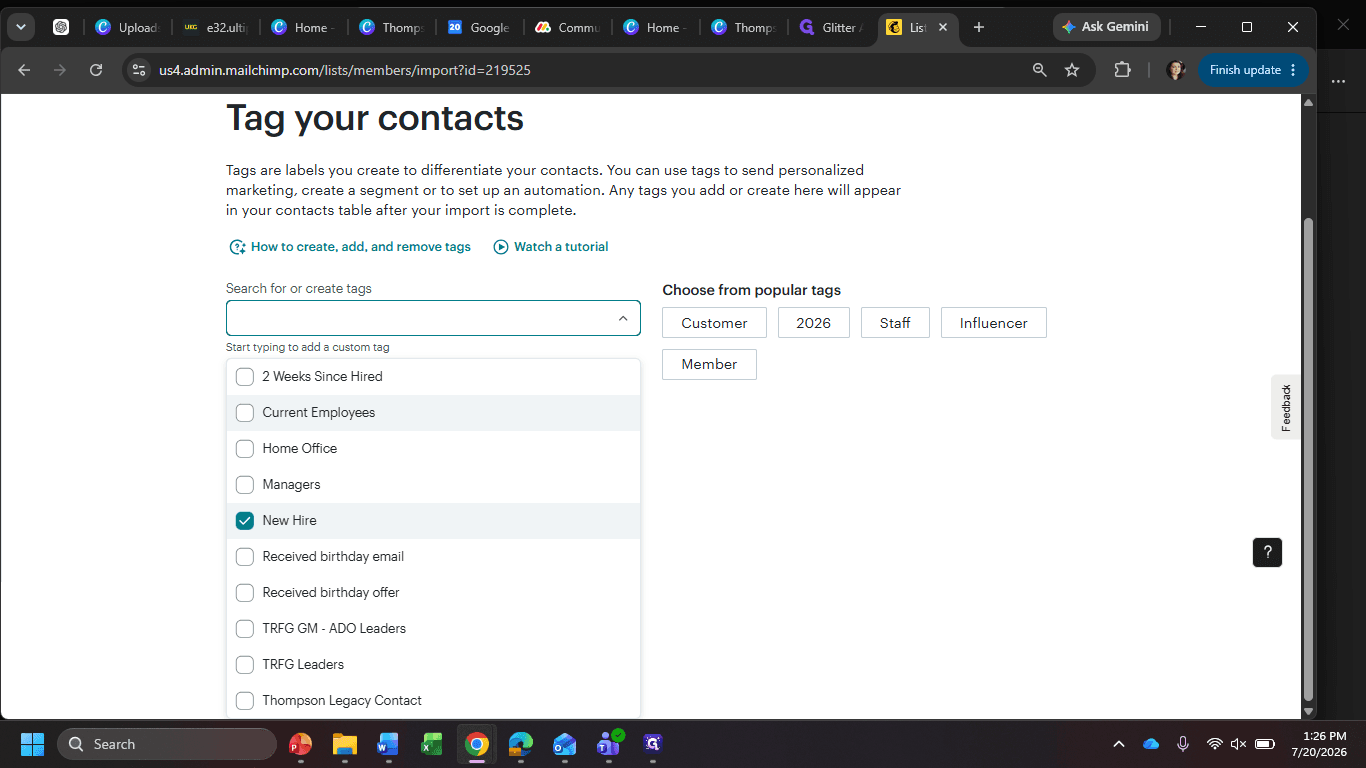 Step #12: Select the Current Employees tag.