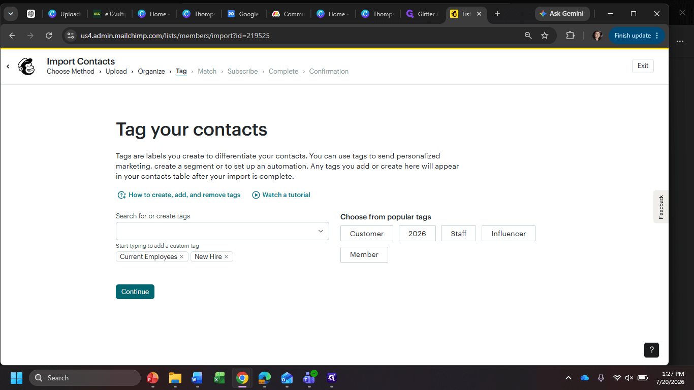 Step #13: Click Continue.