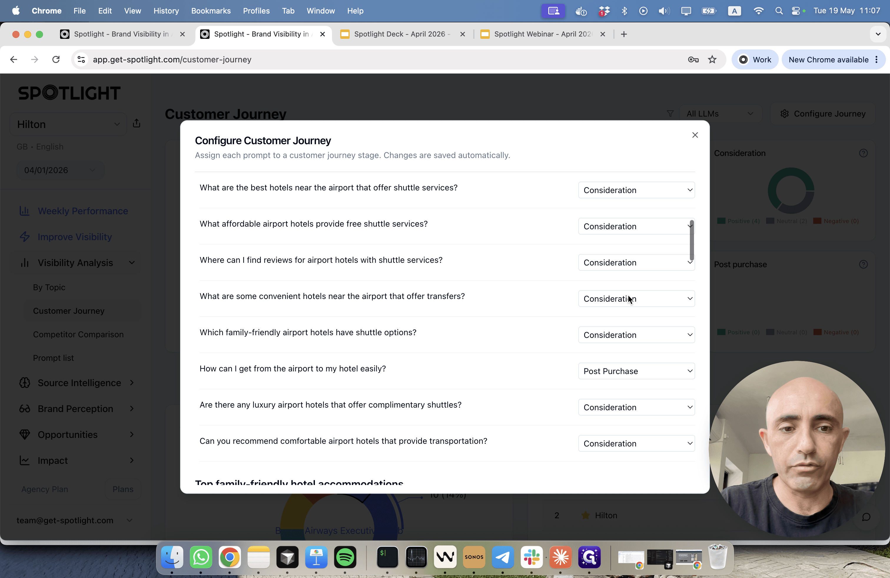 Step #13: Use the dropdown menus next to each prompt to reassign it to the correct stage.