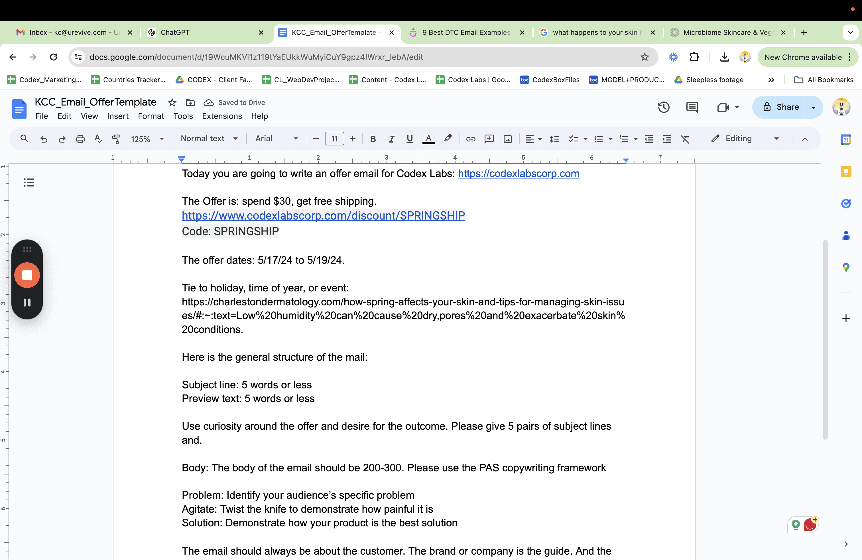 Step #5: The email should tie in to current events, seasons, holidays, etc to be relevant to the user