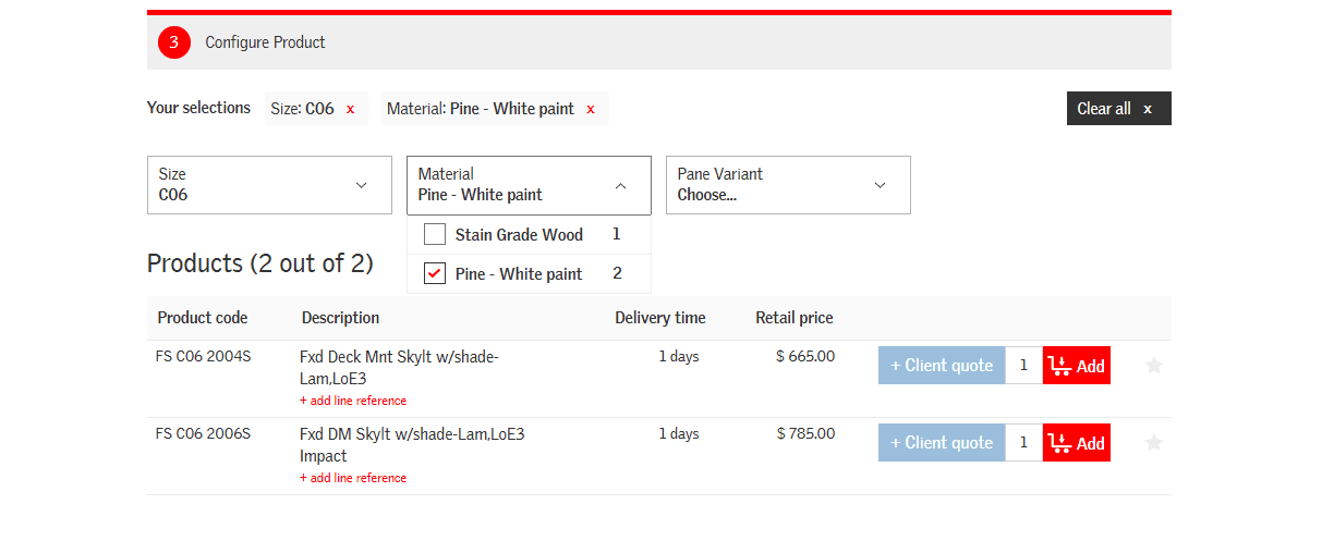 Step #10: Finalize configuration by selecting the glass Pane Variant.