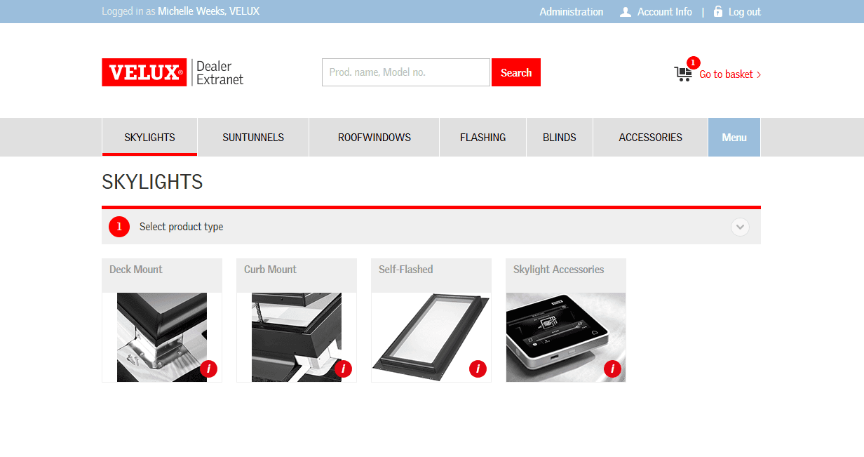Step #6: Select the product type Deck Mount.