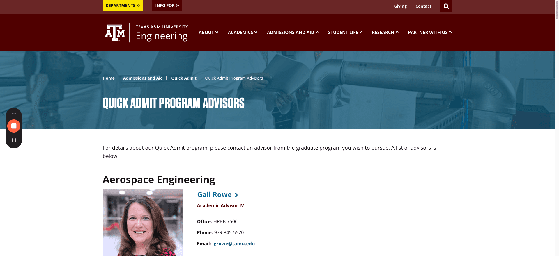 Step #6: Click "Gail Rowe >"