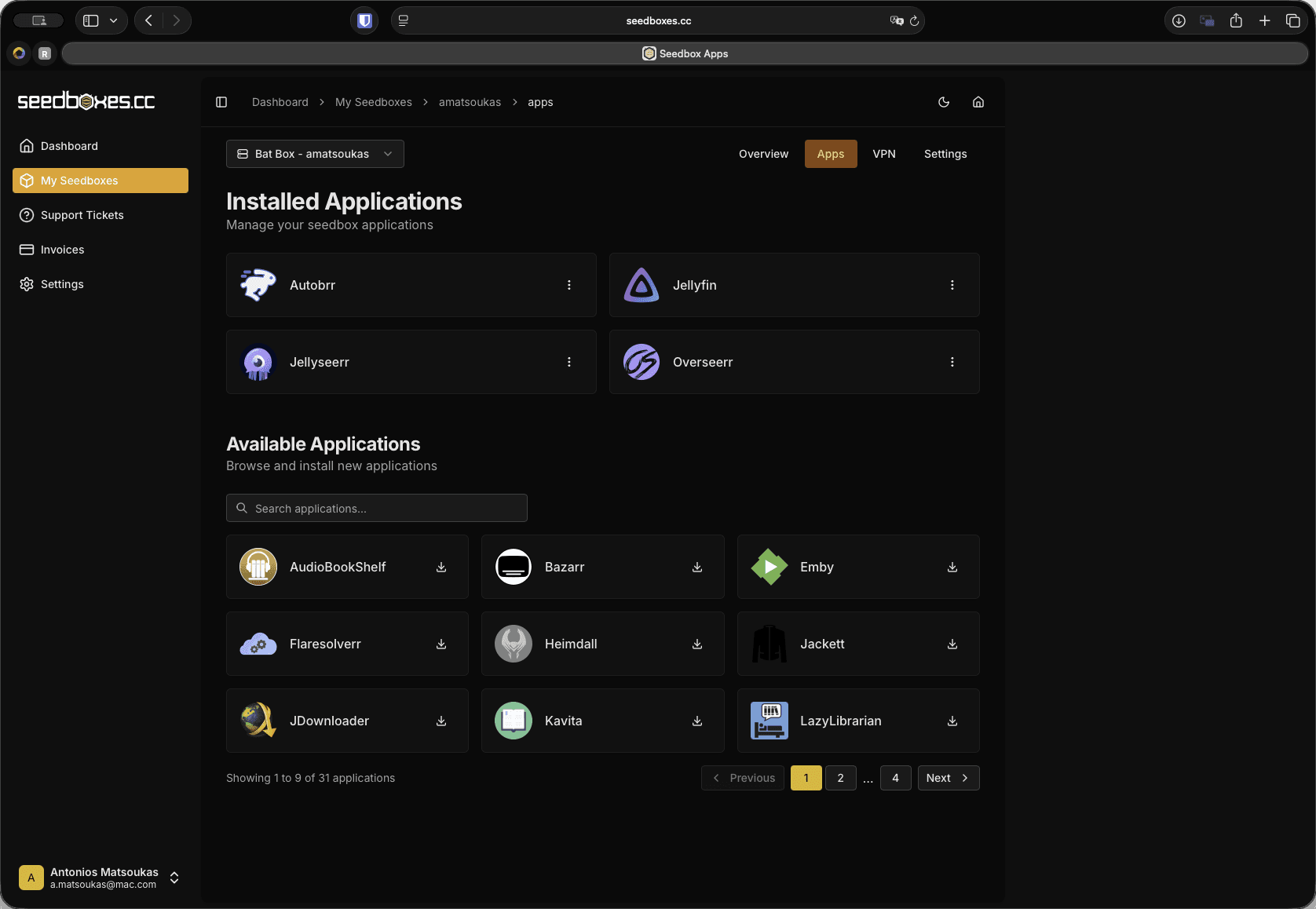 Step #4: Click on "Q Search applications"