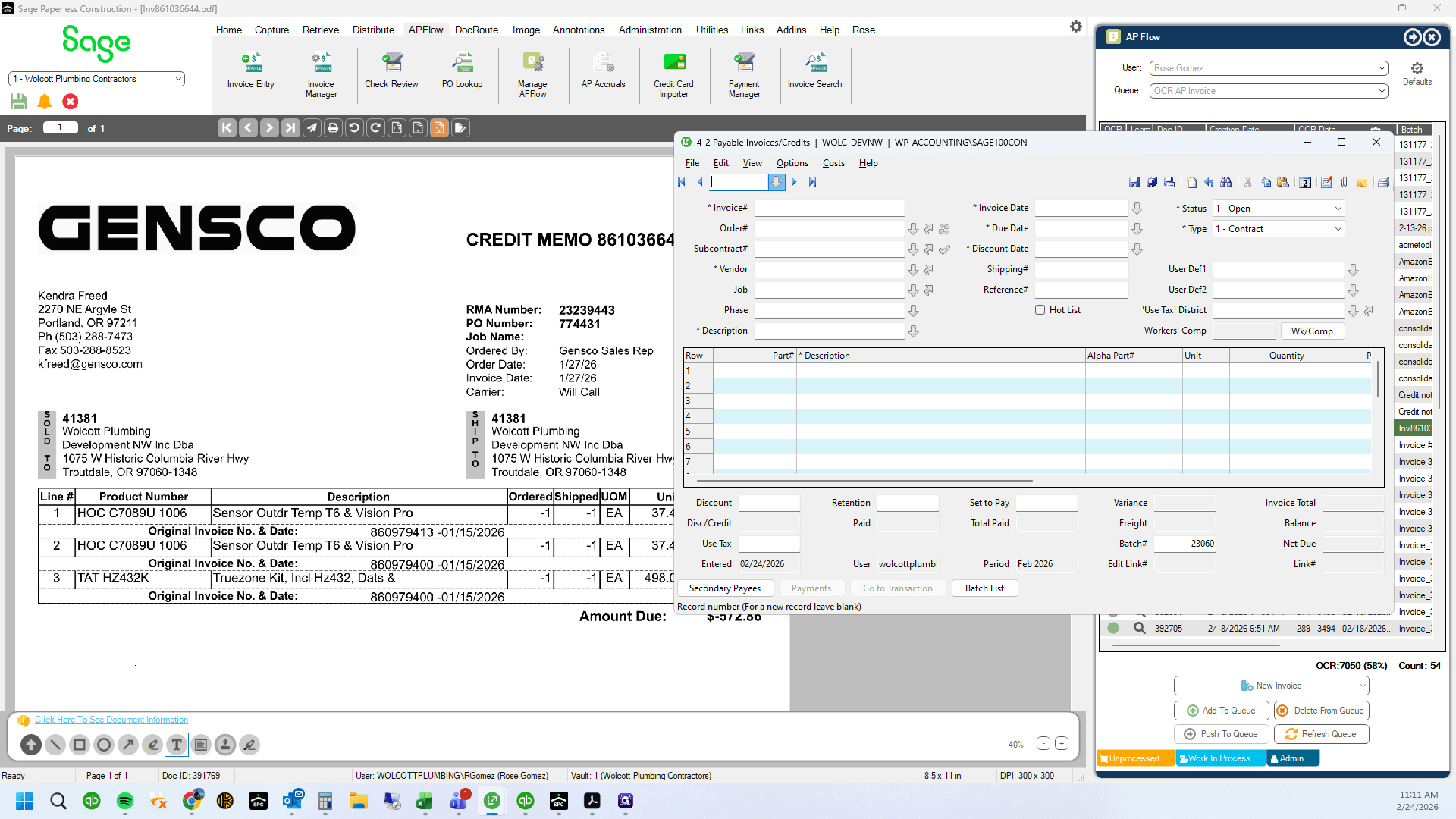 Step #10: Look up each invoice number referenced