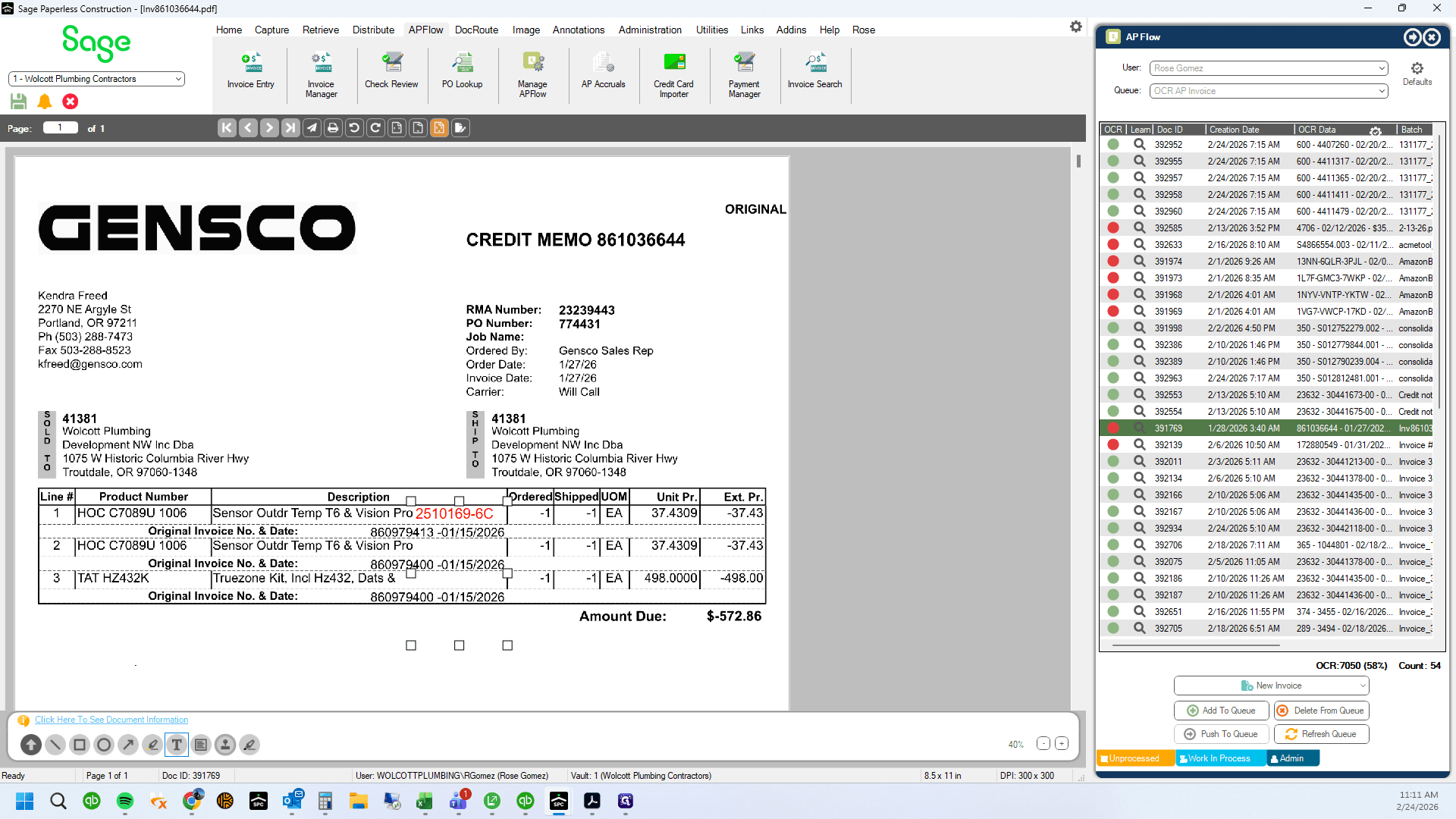 Step #22: Paste PO number on line item