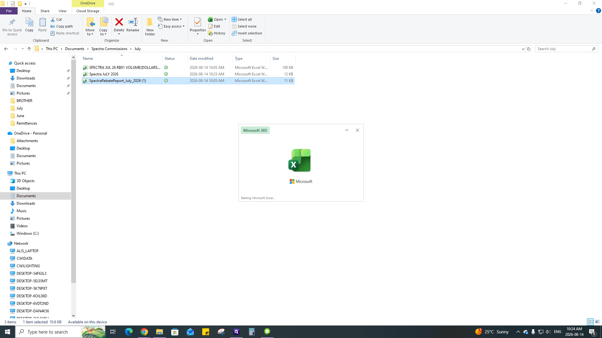 Step #29: Open the downloaded SpectraRebateReport Excel file.