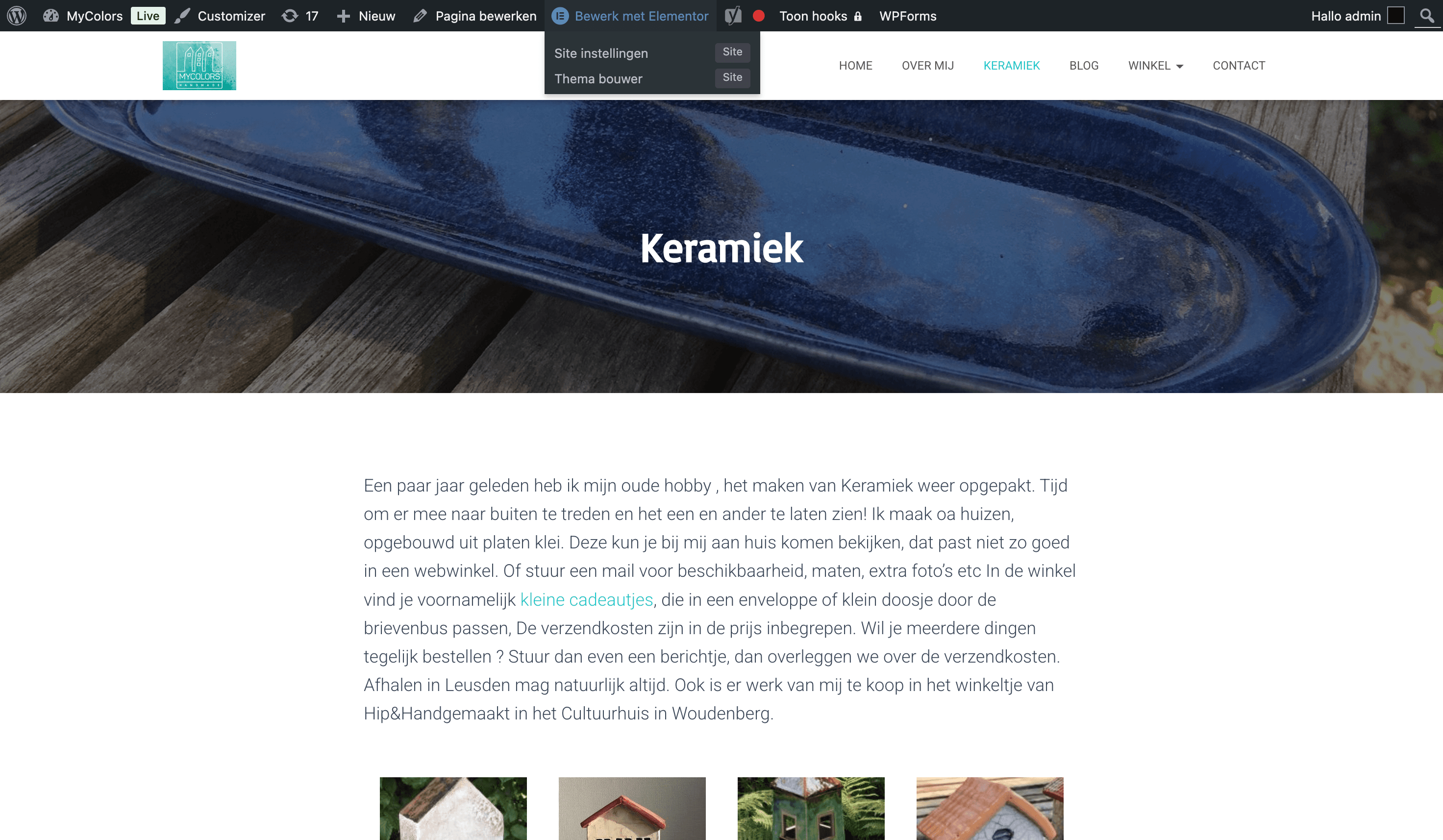 Step #3: Klik op "Bewerk met Elementor"