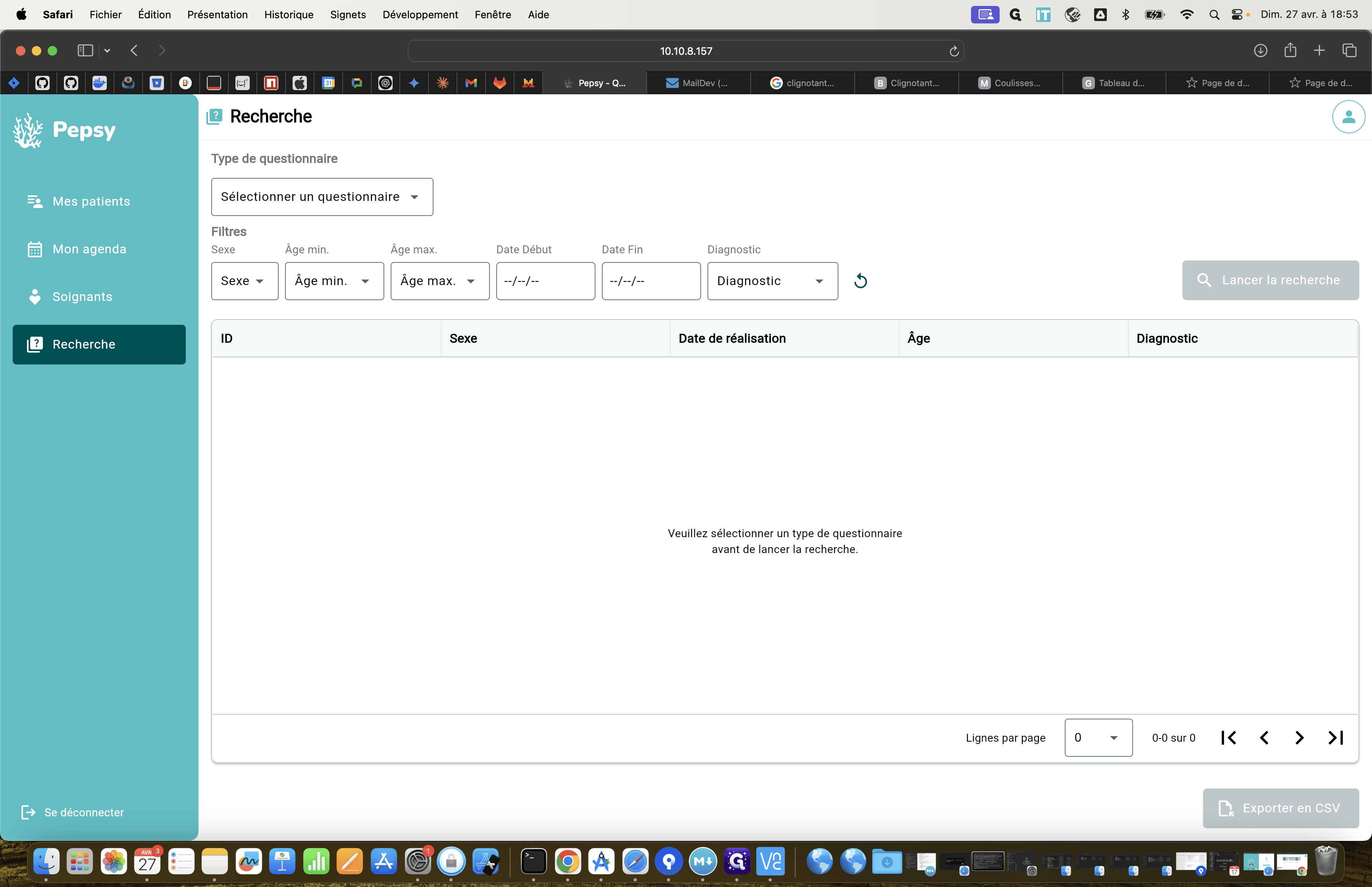Step #3: Cliquez sur le menu à gauche : "Mes patients"
