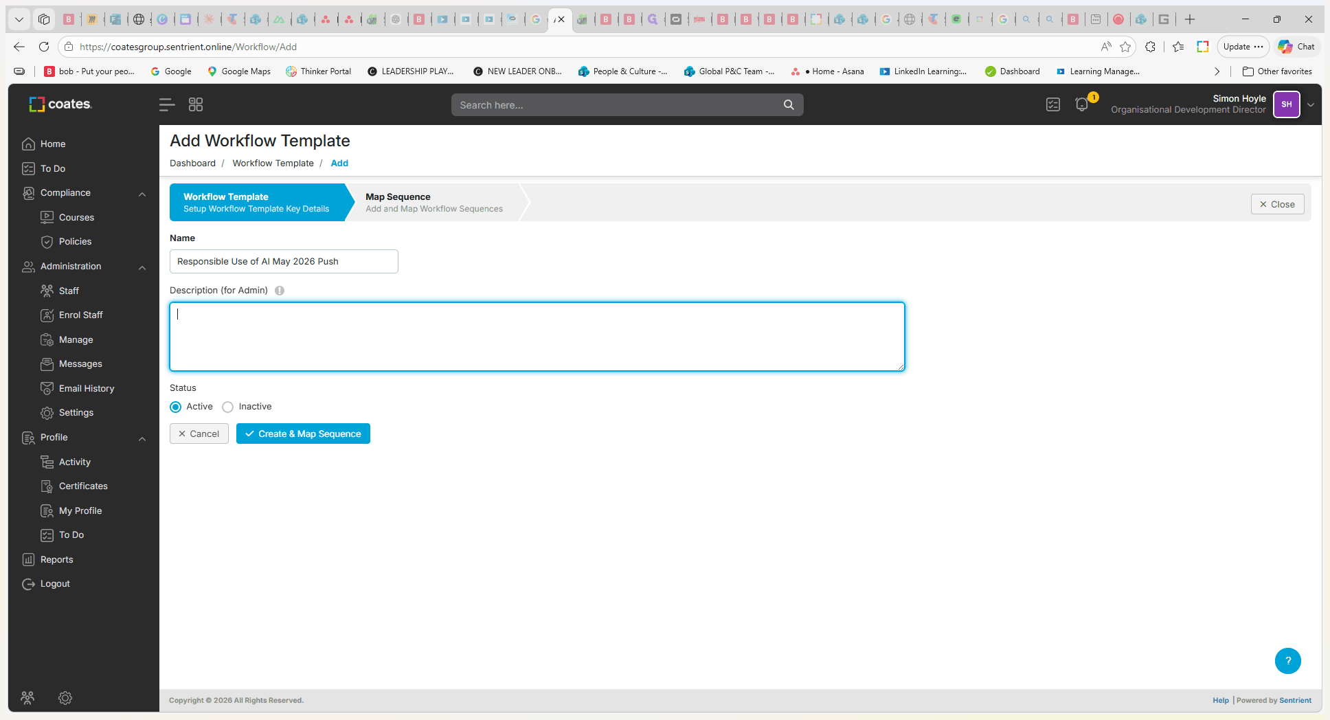 Step #5: Click the description box and enter details outlining the purpose of the template.