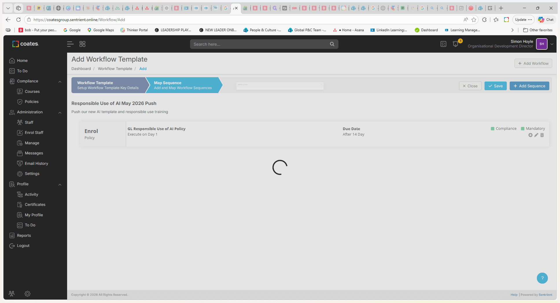 Step #11: Click + Add Sequence again to add a follow-up training course.