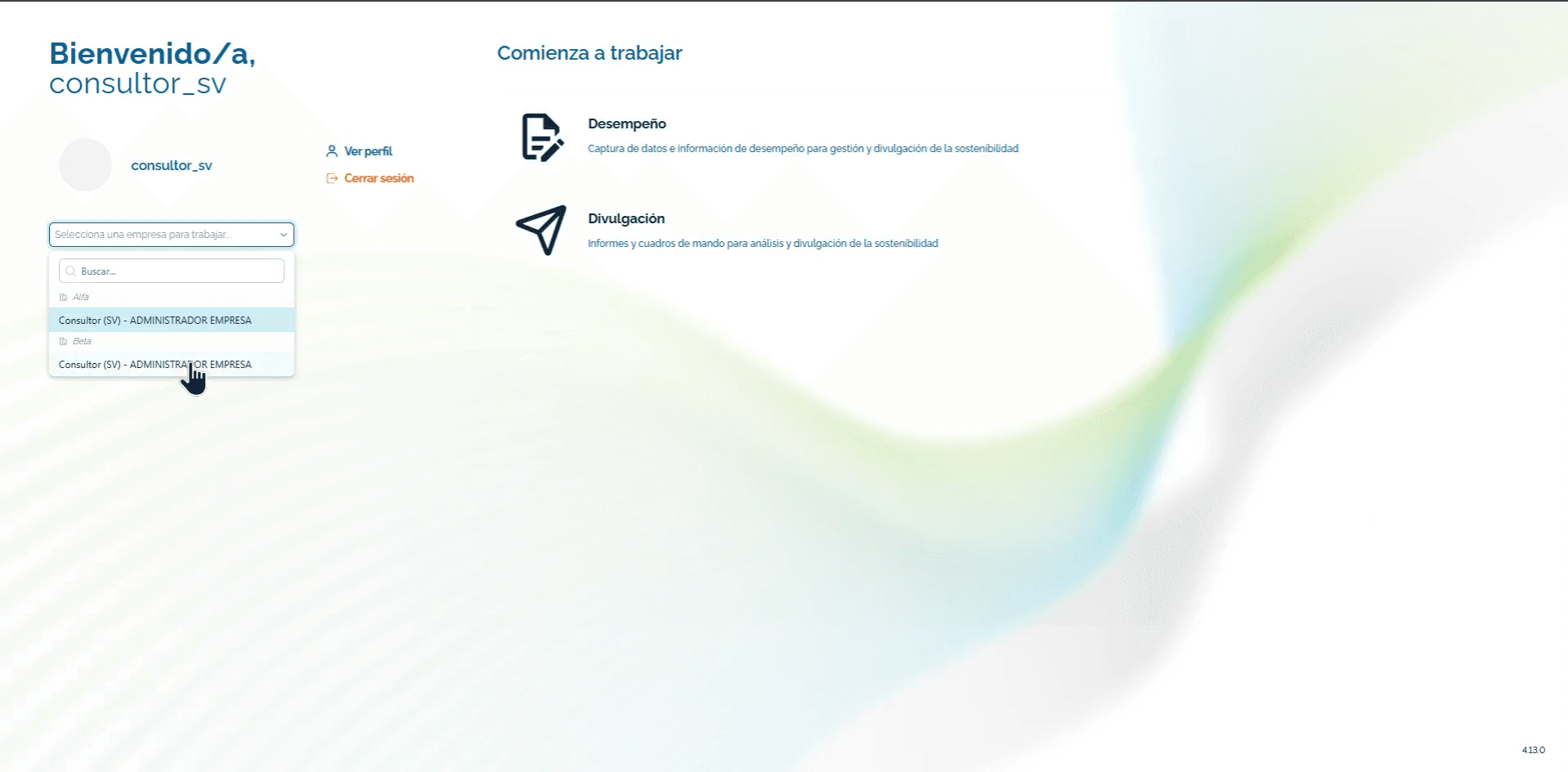 Step #7: Podremos seleccionar nuevamente una empresa en nuestro listado. Si en este caso seleccionamos la empresa Beta: