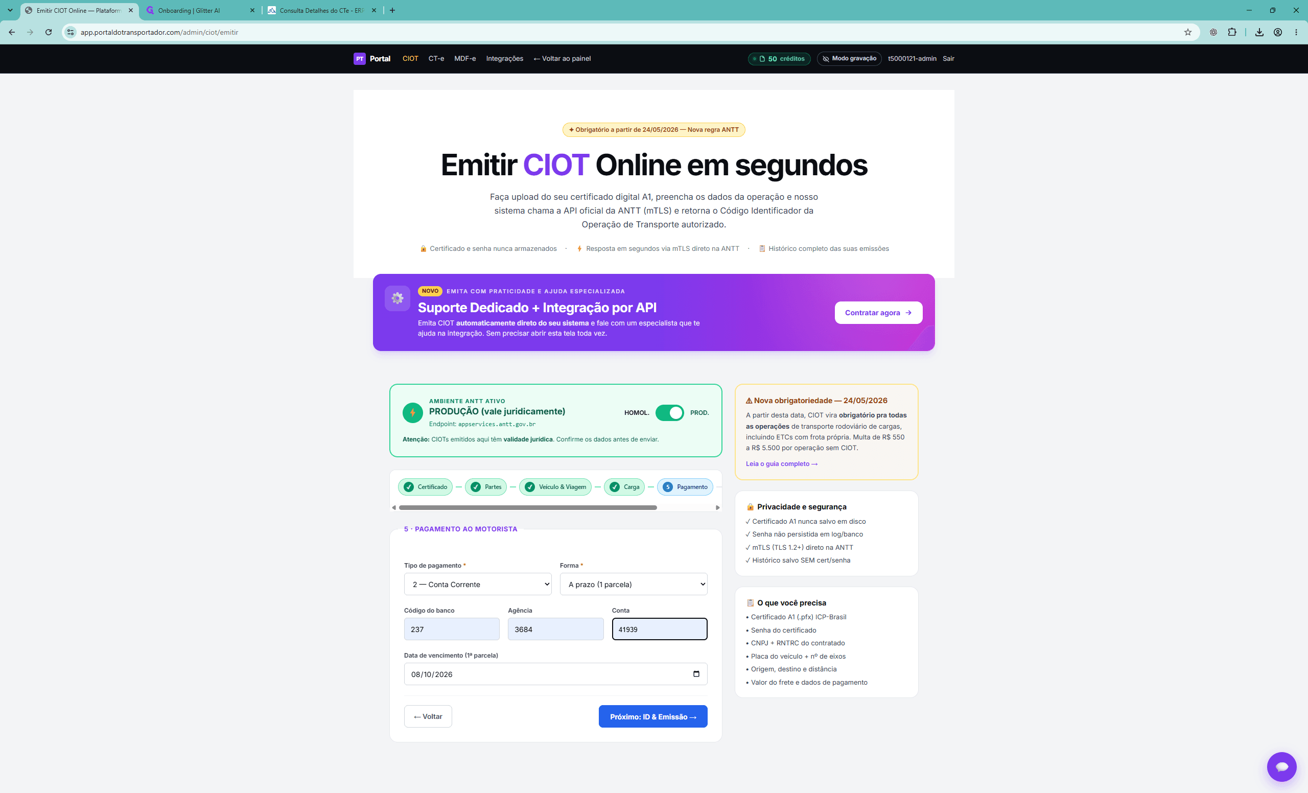 Step #31: Clique no campo Data de vencimento (1ª parcela) e informe o prazo limite para pagamento.