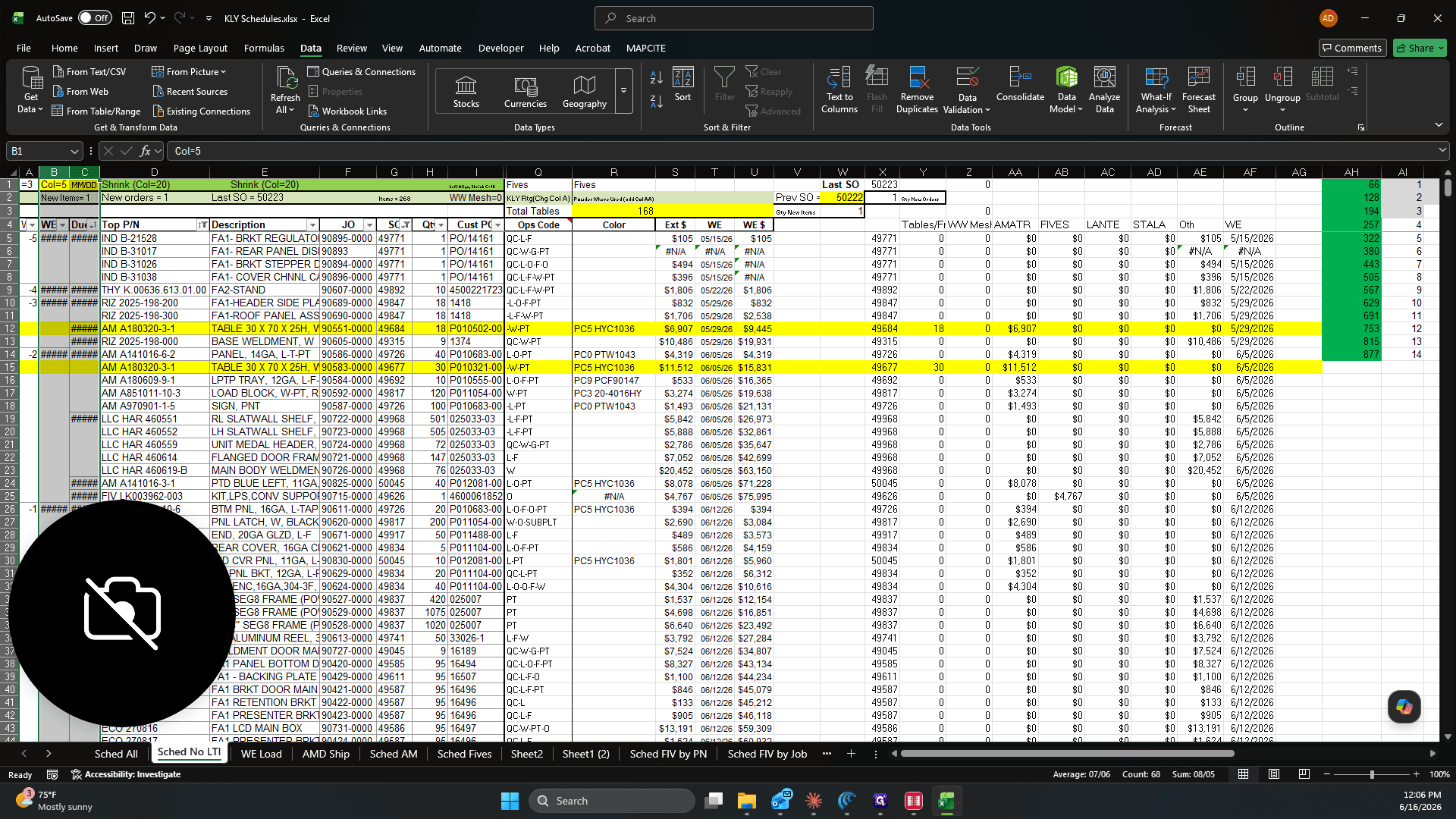 Step #18: Right-click the selected columns and choose Format Cells.