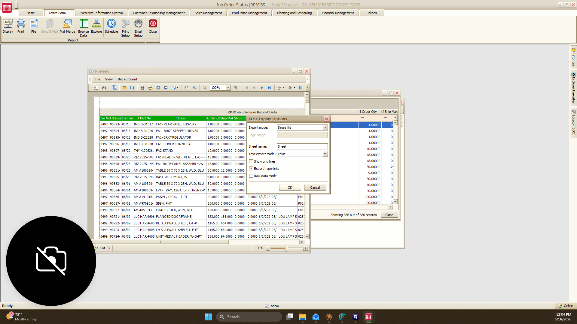 Step #7: Click OK on the export options dialog.