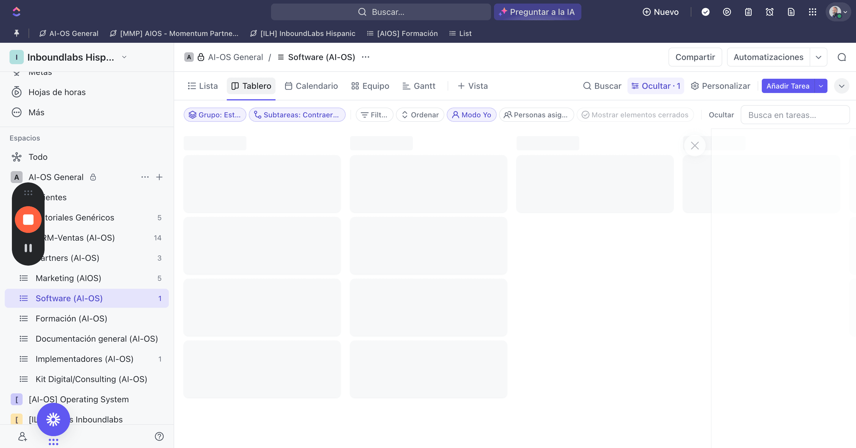 Step #8: Click "Tablero"