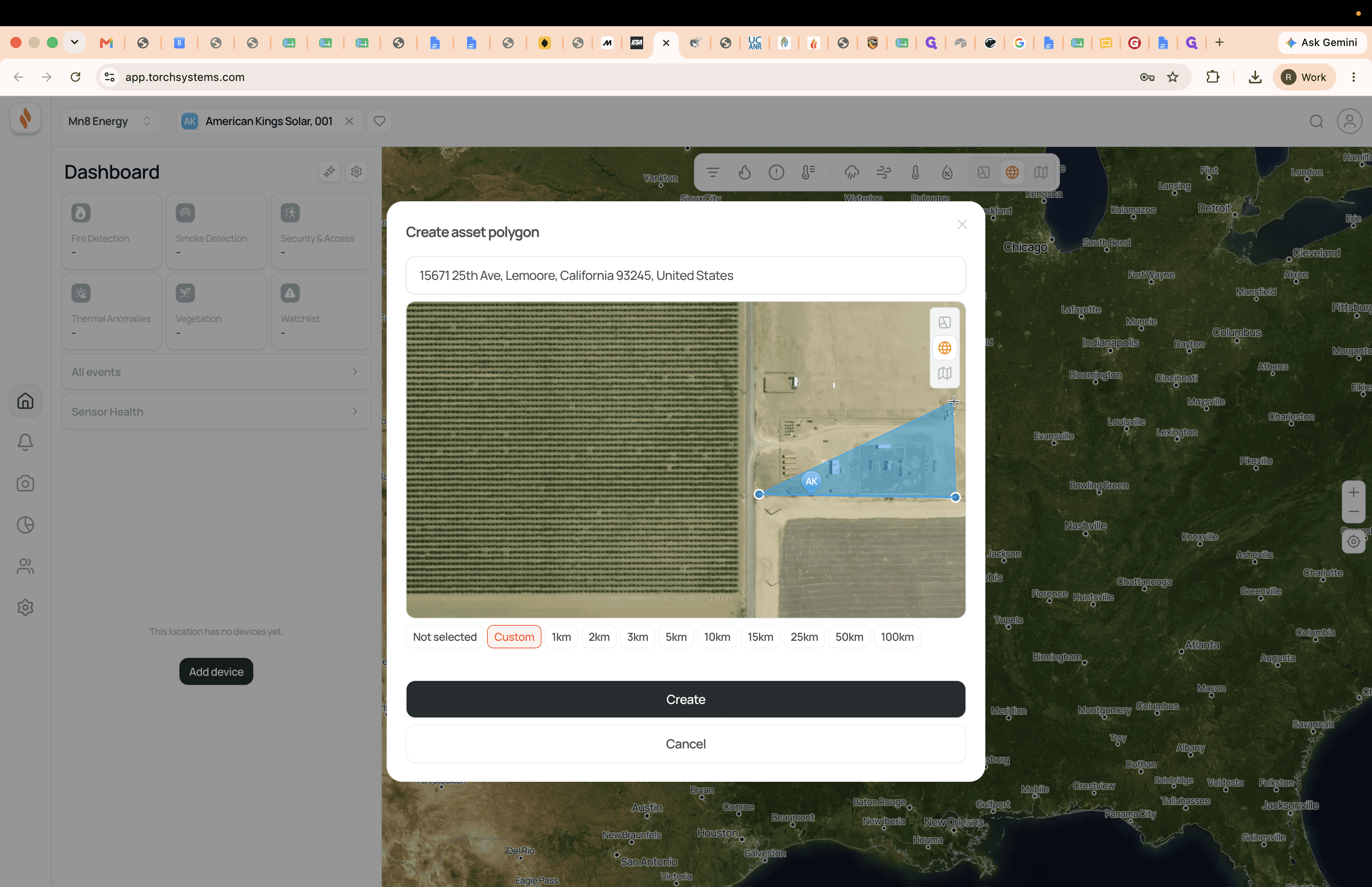 Step #12: Click and drag the blue boundary nodes on the satellite map to cover the exact property footprint.