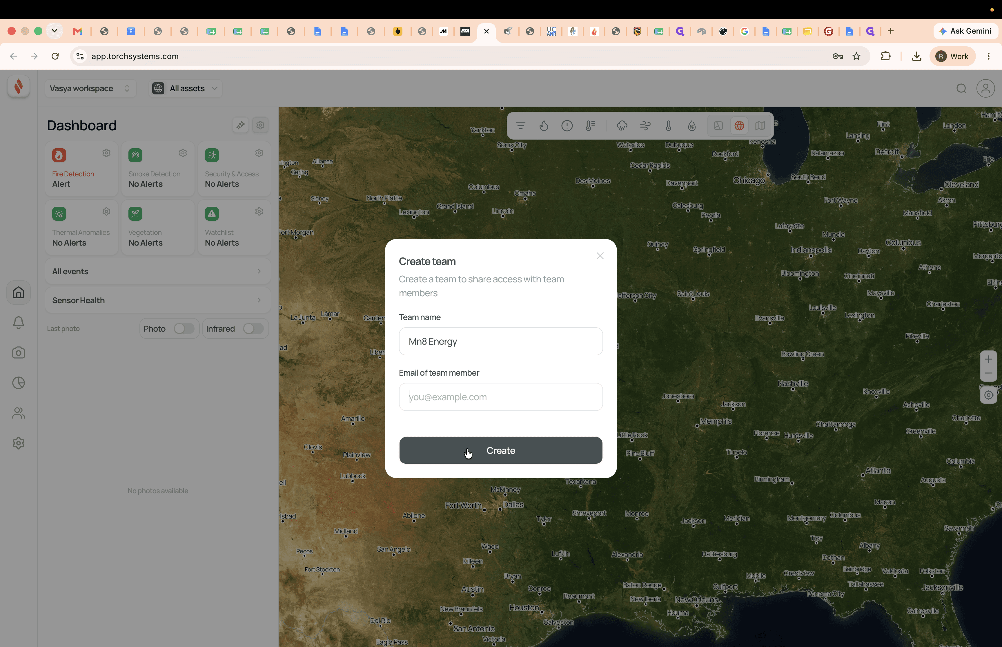 Step #4: Click Create to initialize the workspace.