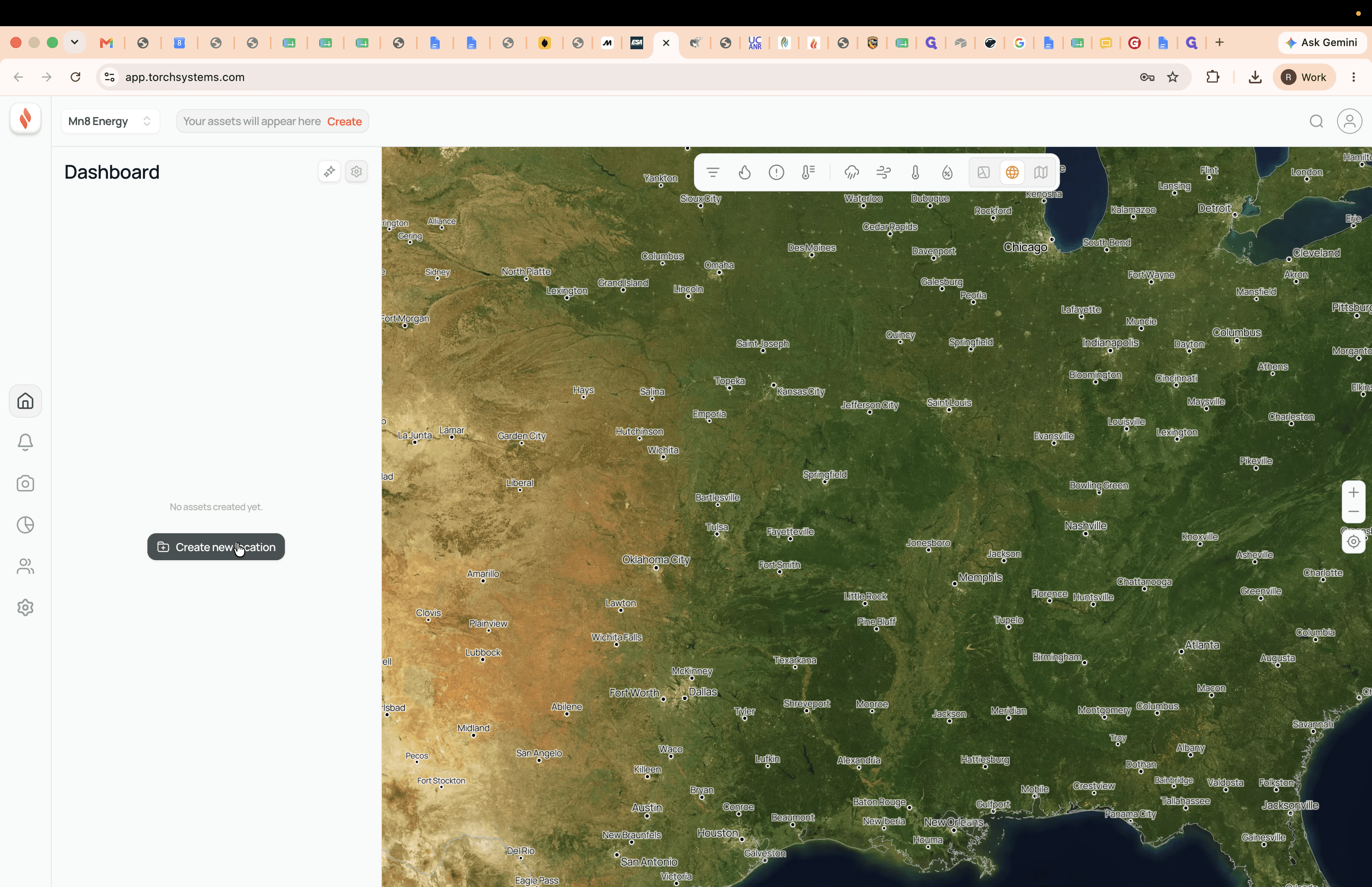 Step #5: Click Create new location on the main dashboard.